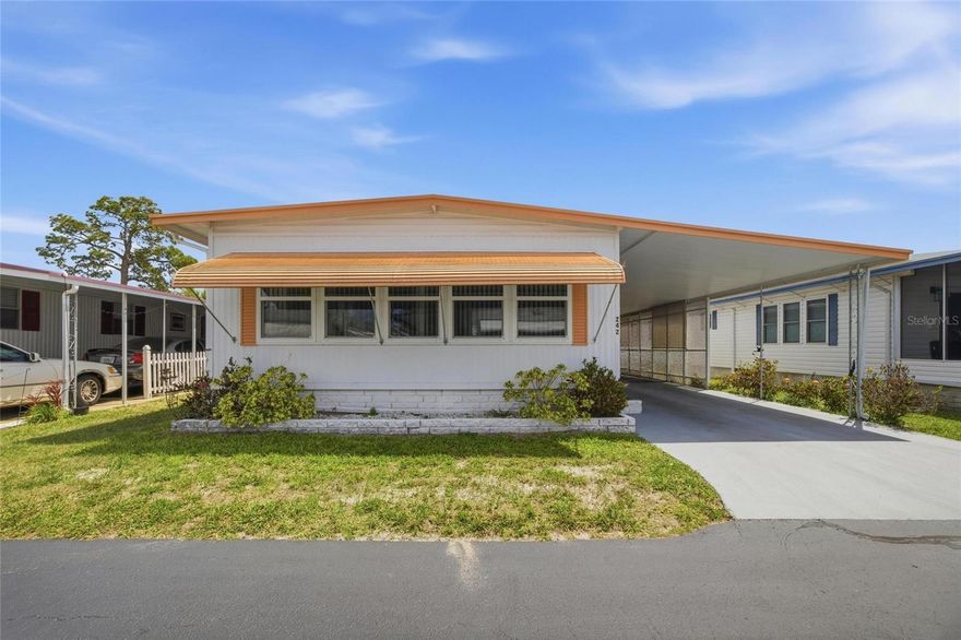 Come checkout this furnished manufactured home in the Grosse Pointe. A desirable 55+ resort-style community, offering the ultimate Florida lifestyle just minutes from the Gulf beaches and shopping. Walk into a light-filled, open floor plan with a generously sized living space, plenty of natural sunlight, and tasteful updates—ideal for comfortable daily living and hosting guests. Newer kitchen remodel with laminate floors, countertops, dishwasher, and refrigerator. The community offers a wide range of amenities, including a heated pool and soothing hot tub, an updated clubhouse with planned social gatherings, a fitness center, shuffleboard courts, pickleball, and a billiards room. You’ll also find peaceful walking paths, picnic areas, and pet-friendly spaces that enhance the overall lifestyle and sense of community.