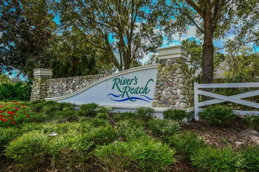 AVAILABLE JUNE 1st! Unfurnished 1,744 square feet 3 bed/ 2 bath modern home centrally located in ONE-OF-A-KIND, rarely available River's Reach gated-community in Parrish, FL. Porcelain Tiles and real Hardwood floors throughout common areas with soft carpet in bedrooms. Open floor plan, center-island kitchen with oversized refrigerator and butler's pantry. Extended lanai with Waterview to enjoy sunrise and sunset. Plenty of storage space, closet space, and 2-car garage. Large black-out curtains in primary bedroom with spacious walk-in closet. Roman shower in primary bath for sleek curbless entry. Community offers large resort-style pool with hot tub, grill, exercise facility, bathrooms, volleyball court, playground, walking trails, and canoe launch. Accepting applications today!