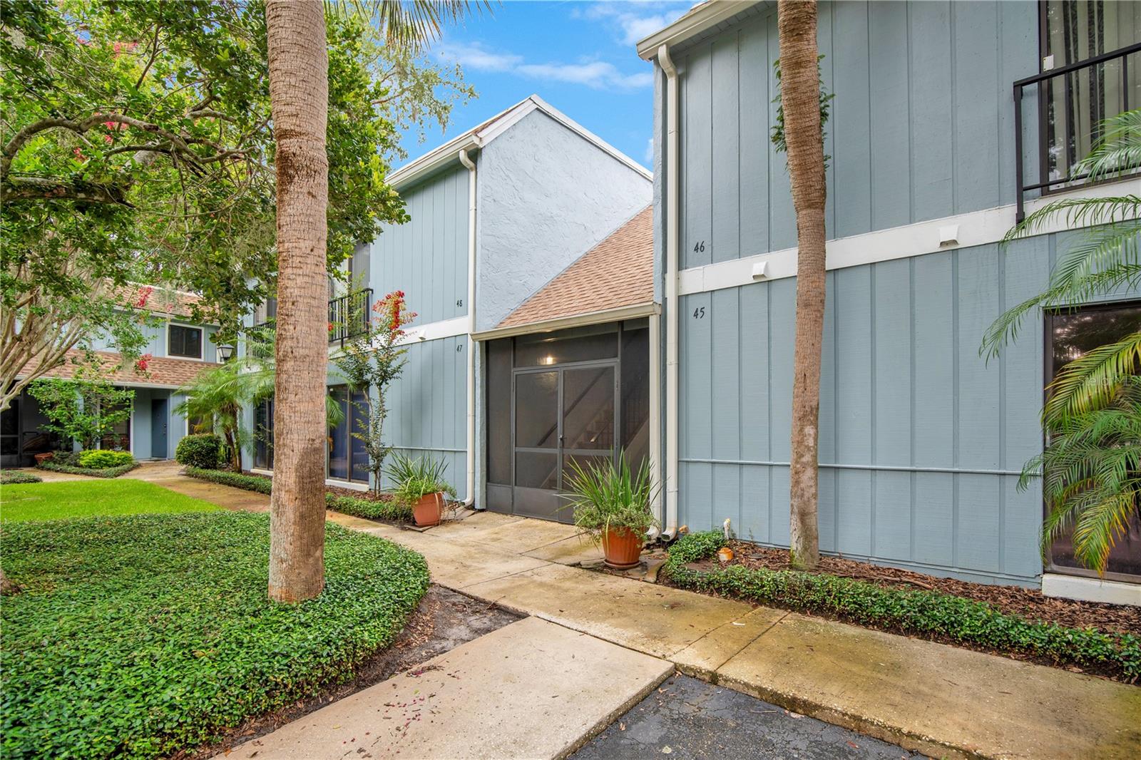 Uncover a Hidden Gem in Central Florida! Welcome to this charming FIRST FLOOR, single story, 3-bedroom, 2 bath condo nestled in the Highlands community, renowned for its exceptional recreational offerings. The kitchen boasts light-colored cabinets and in unit washer / dryer. Spacious open-concept living and dining areas seamlessly connect to a large screened patio, perfect for relaxation or entertaining. You'll find three generously sized bedrooms and beautifully updated bathrooms. The community offers premium amenities, including a pool, tennis courts, nature trails, and creekside paths, all set amidst mature landscaping with an assigned parking space. Conveniently located near hiking and biking trails, the Seminole County Environmental Center, UCF, Seminole State College, top-rated schools, beaches, and downtown Orlando. Don't miss the opportunity to own in this vibrant, nature-rich community!