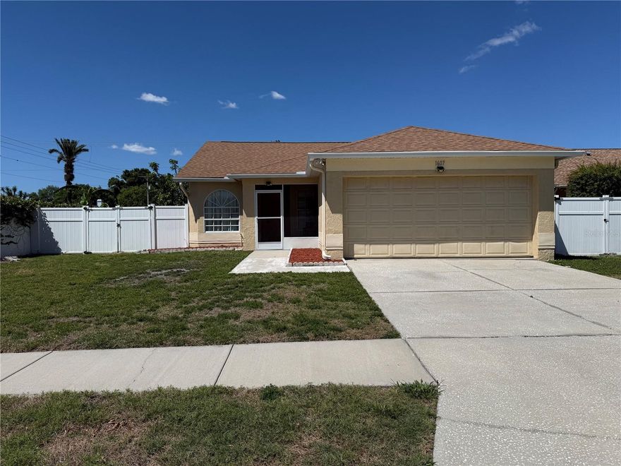 Ready for move-in, 3 Bedroom , 2 Bathroom fenced home in heart of Brandon.  Corner lot fully fenced big backyard, varieties fruit trees, perfect yard play ground, pets, barbecues or cook out. Enjoy a spacious living room and dining combo ideal for relaxing or entertaining. Located in flood zone X for additional savings. Prime Brandon location, just minutes from all major shopping centers, top-rated restaurants, tennis court and playground within 5 minutes walking distance for everyday conveniences. Easily access I-75, Brandon Mall, the Selmon Expressway and appx 20 minutes to Tampa. Low HOA and no CDD make this home an excellent opportunity.