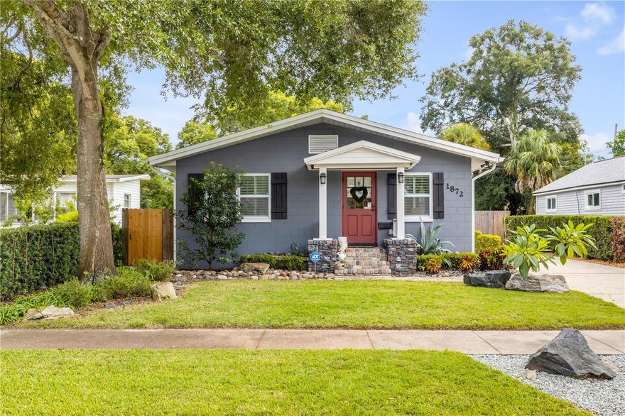 Don’t miss this rare opportunity to own a professionally landscaped, beautifully maintained home in Winter Park, perfect as a primary residence or a smart investment property! This 1950s bungalow seamlessly blends modern convenience with the historic charm of Winter Park. This light-filled 2-bedroom, 1-bath home features a bonus room, ideal as an office or a dining area. It offers original wood flooring with tile in the kitchen and bath and plantation shutters throughout. The eat-in kitchen boasts a full accompaniment of stainless-steel appliances as well as ample cabinet space. Recent updates include a 2018 roof, 2018 windows, 2018 A/C, 2019 septic system and 2019 rear sliding doors; providing added peace of mind. Step outside to a spacious, fully fenced backyard, ideal for entertaining and relaxing. Choose to expand or add future improvements with this sizable lot. The oversized driveway provides generous off-street parking, adding to the home’s convenience. Nestled in a desirable, well-established neighborhood with easy access to I4, shopping, and dining on Park Avenue; this property combines vintage appeal, modern functionality, and a prime location. Whether you're looking to move right in or add to your portfolio, this one won’t last long!
