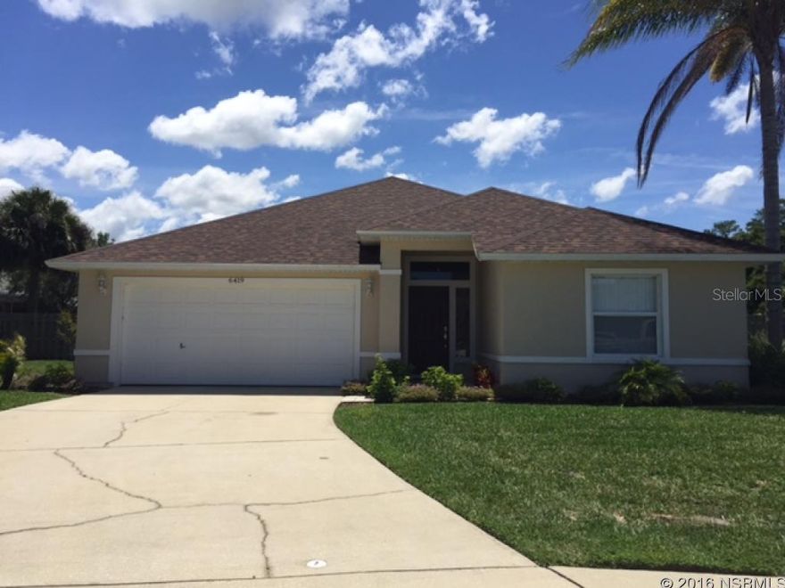 Nice 3 bedroom 2 bath home with a 2 car garage at the end of a cul de sac in Water's Edge. Home features a split floor plan, a large kitchen with breakfast bar and pantry and a separate laundry room with washer and dryer hookups.The home is spacious with over 1700 sq ft, vaulted ceilings and plenty of windows throughout for natural light. A nicely tiled screened in porch is accessible from the living room as well.*Lawn care included, small dogs may be accepted, breed restriction and fees apply if approved, NO cats.