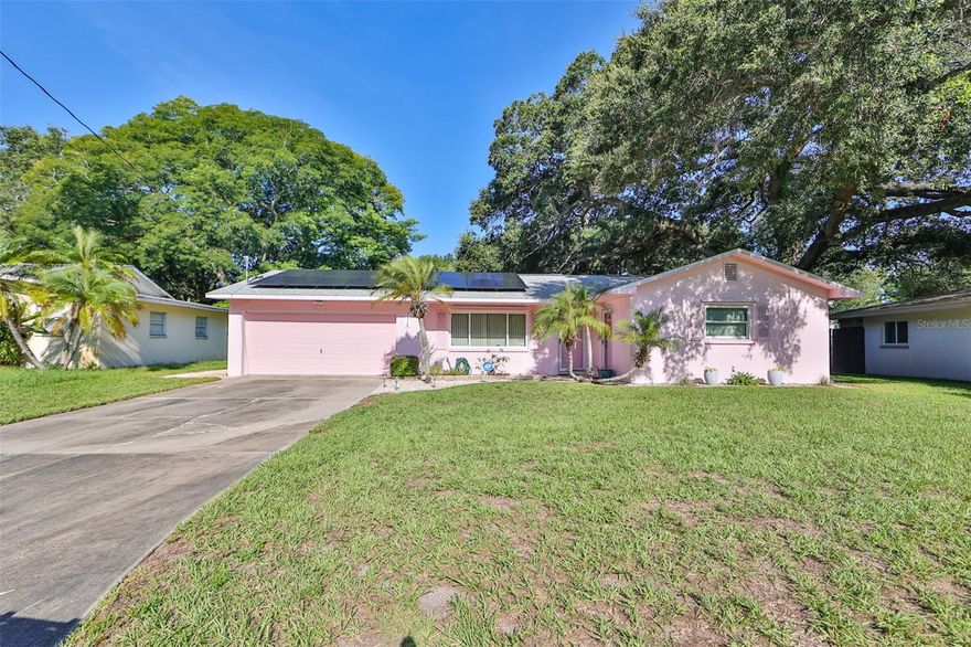 SELLER MOTIVATED! Welcome to this meticulously maintained home. This 3 bedroom/2 bath house is centrally located in Clearwater, minutes from everywhere you want to go. This fabulous home has solar panels that have been paid for by the seller, so your electric bill will be very low. There is a Nest thermostat and 2 Ring doorbells for your comfort and safety. A/C was just installed 6-23, water heater 1-23, and the roof 2012. The windows are all wind-rated to 145 mph and have sized hurricane shutters. The bonus room is perfect for an office or game/movie room and the sunroom is completely enclosed so it is a great place to lounge all year long. The hall bathroom and secondary bedroom are wheelchair-accessible. Call today for your private showing.
