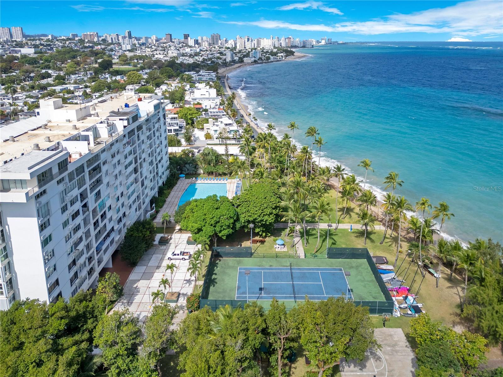 Furnished and updated, beachfront apartment in one of San Juan's most sought after condos. Strategically located in the coastal neighborhood of Punta las Marias, between Ocean Park and Isla Verde ,this one bedroom gem has everything you need to upgrade your beachy lifestyle. Tastefully renovated, with washer and dryer, dishwasher and a cozy balcony overlooking the beach. Don't let this hard to find tresure pass by. Condo has full capacity generator, water cistern, 24 hour security, beach access, swimming pool, gym, bbq areas, storage for surf boards, sup, kayaks, etc.