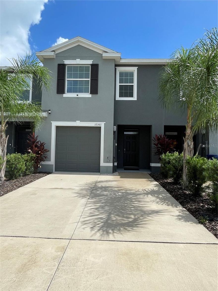 Move right in and start living the lagoon lifestyle! Located in the highly sought-after master-planned community of Epperson, this beautiful townhome includes full access to the 7-acre Metro Lagoon—offering endless fun with sandy beaches, water slides, a floating obstacle course, and a swim-up bar just moments from your door. Inside, you’ll find an inviting open-concept layout perfect for entertaining or relaxing, with a granite kitchen that provides generous counter space and storage. Upstairs, all three bedrooms offer privacy, including a spacious primary suite with dual closets and a well-appointed en-suite bath featuring dual vanities. Step outside to a covered screened lanai, ideal for morning coffee or evening unwind time. With shopping, dining, and major highways just 15 minutes away, this home blends everyday convenience with resort-style living—schedule your private showing today!