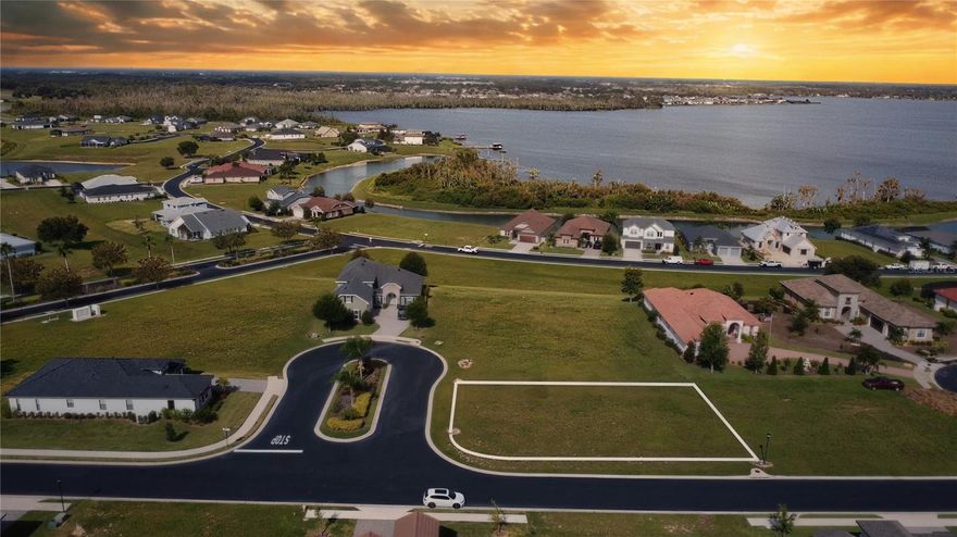 Discover the perfect place to build your dream home on this vacant, leveled lot—ready for immediate construction. located on a quiet dead-end street in a cul-de-sac, this homesite offers extra privacy within the secure gated, custom home community "Water Ridge". Start living the resort-style life every day with access to endless amenities, including a sparkling community pool, lighted tennis and Pickleball courts, basketball courts, renewed fitness center with sauna, fishing pier, and even a community boat ramp for water sport enthusiasts. Golf cart friendly and conveniently located just 35 minutes from Disney, this property combines relaxation, recreation, and unbeatable location all in one.Mo timeframe to start the construction and you can bring your own builder.