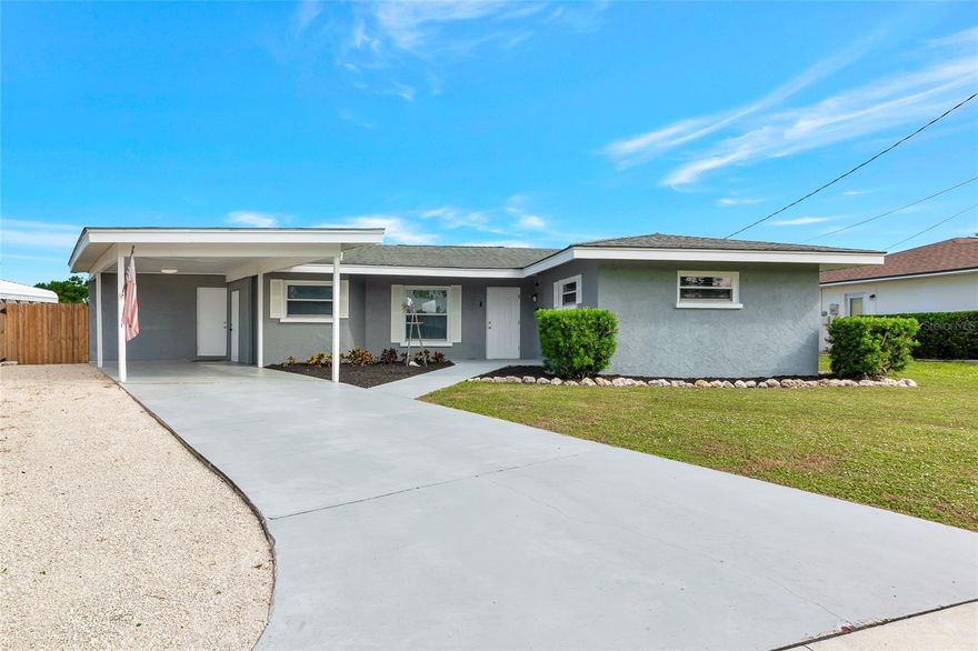 Priced Reduced !!Modern and sleek, this completely remodeled 3 Bedroom, 2 Bathroom home is spacious! Perfect for entertaining or having the family over, it is sure to impress anyone you have over! Centrally located between Sarasota and Bradenton, everything is near by! Shopping, beaches, UTC, Ringling Museum, and more! Enjoy the clean edges and elegant design throughout this gem! Special design features include, custom concrete “floating bar” and countertops with rich wood accents, newer kitchen cabinets, modern “low corner radius” sink with industrial style faucet, commercial style convection oven, and a beautiful glass range hood. The kitchen and bar are thoughtfully arranged to encourage conversation and gathering while meals are being prepared. Ultra contemporary epoxy floors sprawl throughout the home and are perfectly complemented by gorgeous recessed lighting. Enjoy the master suite with its own freshly remodeled bathroom and a walk in closet. And with two additional full size bedrooms, this home is perfect for the whole family, or having your friends over on the weekend! And they’re going to love the chic new guest bathroom too! With fresh paint inside & out, and all these fantastic updates, this property is move-in ready, ALL FENCED WITH BIG BACK YARD NO HOA and will go FAST! So make an appointment today!