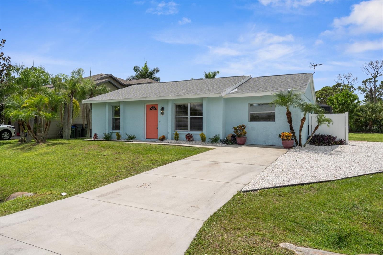 Welcome to this beautifully updated 3-bedroom, 2-bath pool home in one of North Port’s most desirable neighborhoods. This move-in ready residence combines comfort, style, and peace of mind—not located in a flood zone—making it an exceptional find for Florida living. Step inside to discover a bright, open floor plan with tasteful modern finishes throughout. The kitchen boasts upgraded cabinetry, newer appliances, and Quartz countertops—perfect for entertaining or everyday living. Both bathrooms have been stylishly remodeled with contemporary fixtures and tile work. The spacious master suite offers a private retreat with pool views, a walk-in closet, Two additional bedrooms provide plenty of space for guests, family, or a home office. Outdoor Living at Its Finest: Enjoy the Florida lifestyle in the screened-in lanai overlooking a sparkling private pool—ideal for relaxing, hosting barbecues, or cooling off on warm afternoons. The fenced backyard offers privacy and space for pets or gardening. Additional Features: No HOA feesUpdated flooring & fresh paint throughoutNewer roof & mechanical systems (2018)Inside laundry room Convenient access to shopping, dining, schools, and Gulf beaches Location Highlights: Situated in a well-kept neighborhood, this home offers easy access to I-75, Wellen Park, Cool Today Park (Spring Training home of the Atlanta Braves), and numerous parks, trails, and waterways. Schedule your private showing today—this home is ready for you to move in and enjoy the best of North Port living!