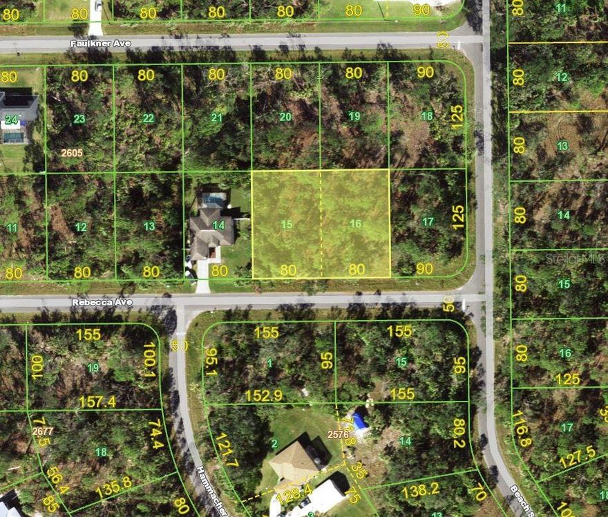 Oversized double lot located on a quiet street in Port Charlotte, providing a peaceful setting to build your dream home. The majority of the property is in the X flood zone. Conveniently located near major shopping centers, a variety of restaurants, medical facilities, and just minutes from both the Atlanta Braves and Tampa Bay Rays Spring Training facilities. For boating enthusiasts, the El Jobean boat launch is less than 7 miles away, and the white sandy beaches of Englewood are just 20 miles away. This property offers the perfect combination of tranquility and easy access to nearby amenities and recreational activities. Contact us today for more information.