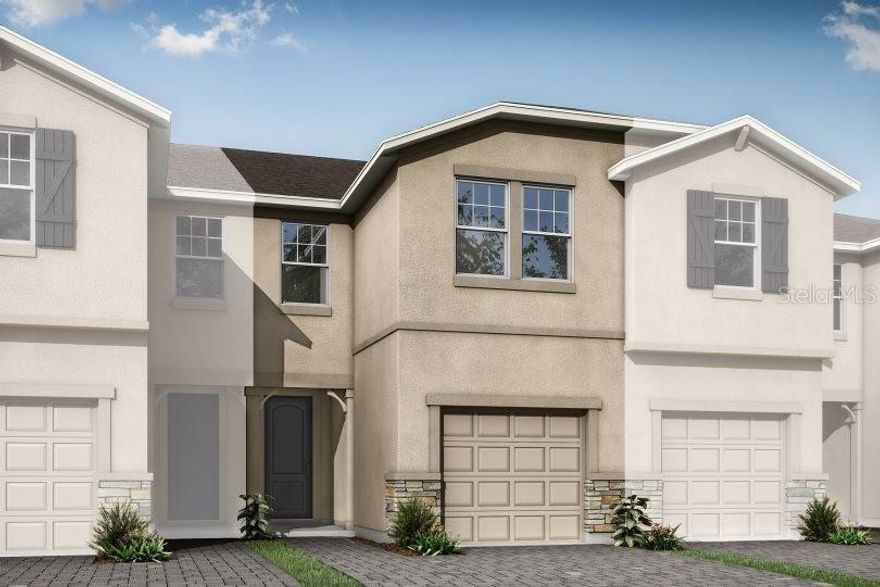 Under Construction. This thoughtfully designed Marianna townhome floor plan is a 1,667 square foot townhome. This townhome provides an open living, and spacious floor plan. This West Indies exterior elevation provides an esthetically pleasing elevation. Our designers have selected beautiful L3 New Carrara Marmi Quartz countertops throughout to finish off the upgraded Tahoe Painted Stone Cabinetry. The first floor living space will be completed with ceramic wood plank tile. The kitchen has an overextend kitchen island. This home offers three bedrooms, two and a half baths, and a single car garage. The paver driveway is a two-car wide drive for guests or additional drivers. The lanai will be finished with pavers and a screened enclosure to promote outdoor living. This floor plan boasts ample closet space and a walk in pantry with an oversized one-car garage. At the top of the stairs there is an ope 2nd floor Loft that can serve as multi use depending on the buyer's needs. All of the three bedrooms offer ample closet space and the owner's suite has additional closets as well as a spacious walk-in closet. Smart Home Tech Package is included as well. Parkview at Long Lake Ranch is a gated community with Resort Style Pool, Dog Park, and 2 playgrounds. The location of this community is just a few minutes' drive to the local Publix plaza and a short distance from shops, restaurants, and Premium Outlet Mall and more! The local public schools for this community will be Oakstead Elementary School, Charles Rushe Middle School, Sunlake High School as well as local private and charter schools. Come and see why Parkview at Long Lake Ranch will be your new community today. This home is estimated for delivery October 2023.