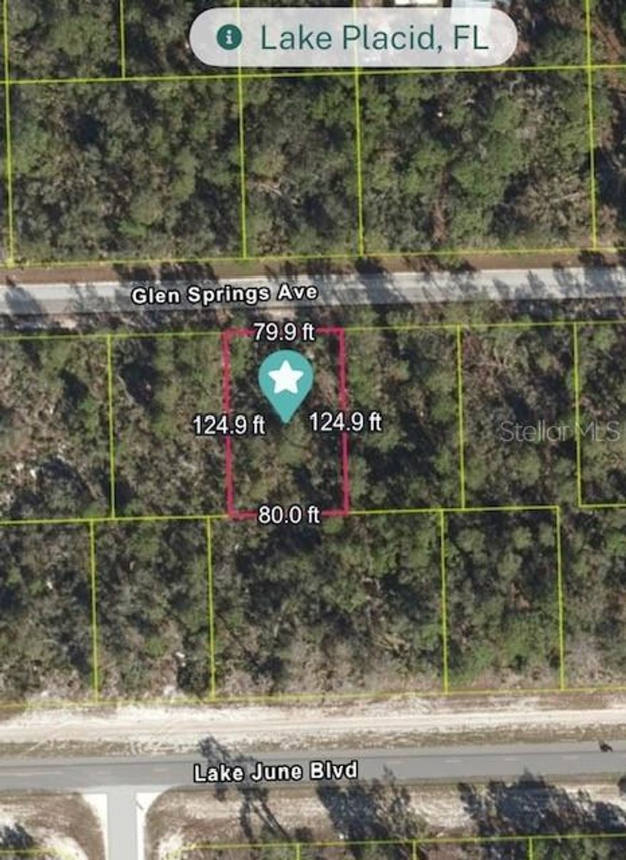 Vacant buildable lot in the growing community of Lake Placid, FL, just minutes from Lake June-in-Winter and Lake Carrie. Enjoy a private, low-density setting with minimal nearby neighbors, while still being close to downtown shops, restaurants, brewery, and Journal Plaza.  Professional clearing scheduled for early January, making the property ready for your desired build. The lot offers 80 feet of road frontage and approximately 10,000 square feet (0.23 acres). Zoned R-1 (Residential Single Family), high and dry in Flood Zone X. Electric nearby; well and septic required.