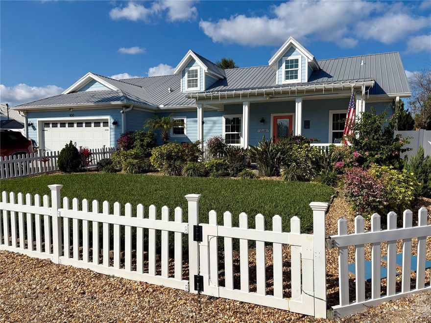 Experience relaxed coastal living in this updated 3-bedroom, 2-bath home just four blocks from the beach and Flagler’s best restaurants. The open layout offers views of the Intracoastal Waterway and plenty of space for everyday living and entertaining. An oversize wooden dock with a 6,000-lb boat lift includes water, electricity, and a cleaning station. It’s an ideal spot for sunsets, morning coffee, wildlife watching, or casting a line. Perfect for boaters, fishermen, kayakers, and jet-skiers. The garage has room for cars, a golf cart, bikes, surfboards, fishing gear, and more. Inside, the bright kitchen features KitchenAid stainless steel appliances, a pantry closet, and an island that opens to the living area. A stone gas fireplace anchors the space, and luxury vinyl flooring and updated lighting tie everything together, includes integrated Bose 5.1 surround system. The dining area sits just off the kitchen and can accommodate an oversized dining table.  A separate laundry room includes an LG top-load washer and dryer plus storage cabinets. All bedrooms include closet systems, and the primary suite adds an extra-large walk-in closet. Step outside to a spacious enclosed lanai with a saltwater pool and pergola. The saltwater filter was recently replaced. Smart-home features include whole-house WiFi-enabled garage door control, an entry system, and Rain Bird sprinkler controls. Recent upgrades: 1. Hurricane-rated patio doors 2. Screened lanai 3. Fenced front yard with new sod 4. Irrigation system
A four-foot stem wall was added to reduce insurance costs; flood insurance is under $900 annually.
Additional improvements: 1. New pool pump (2023) 2. Outdoor security camera system (11 cameras) 3. A/C replaced in 2023
This home sits in the heart of Flagler Beach, a small coastal town known for its friendly, Old Florida feel. Local boutiques, surf shops, oceanfront restaurants, and weekly markets are all close by. Cruise downtown in your golf cart, watch the sunset from the pier, or grab coffee at a neighborhood café. With smart-home conveniences, storm-ready features, and true waterfront living just steps from the sand, this home offers the best of Florida’s east coast. Move in and start enjoying the lifestyle right away.