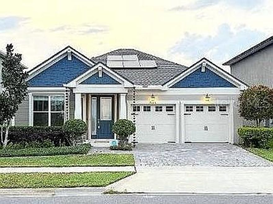 FOR RENT – Luxury 3/2 with Sunset Views & Resort-Style Amenities

Discover this upgraded 3-bedroom, 2-bath home ideal for traveling medical professionals, corporate tenants, or families seeking refined comfort in Lake Nona. Enjoy sunset pond views, a private pool, and a spacious patio surrounded by lush landscaping. Interior features include a gourmet kitchen with walk-in pantry, solar panels, open-concept living areas, custom closets, and hurricane-rated finishes. Located in an amenity-rich community with a resort-style pool, gym, clubhouse, playgrounds, and walking trails. Just 12 minutes to MCO, 10 minutes to Lake Nona Medical City, and close to 417 & 528. This property is zoned in a top-rated school district (zoning to be verified by tenant). Lawn care and pest control included. Schedule your private showing today!