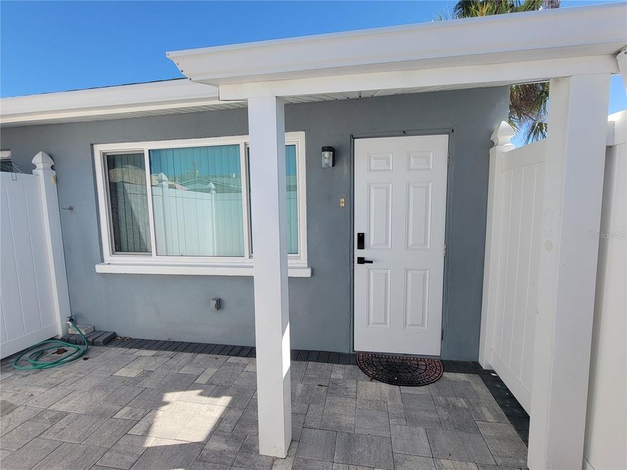 Charming St. Pete Beach Apartment – Walk to the Gulf!
Welcome to your own slice of paradise just steps from beautiful Upham Beach! This inviting 1-bedroom, 1-bath apartment blends comfort style, and coastal living. Inside, you’ll find an updated kitchen and bathroom, high-impact storm windows, and a bright open layout filled with natural light. Step outside to enjoy your private paver patio area, perfect for morning coffee or relaxing evenings in the sea breeze. The property also features a beautiful paver driveway and walkways, adding to its curb appeal and beachside charm. Located in the heart of St. Pete Beach, you’re just a short walk from local restaurants, cafés, and boutique shops.