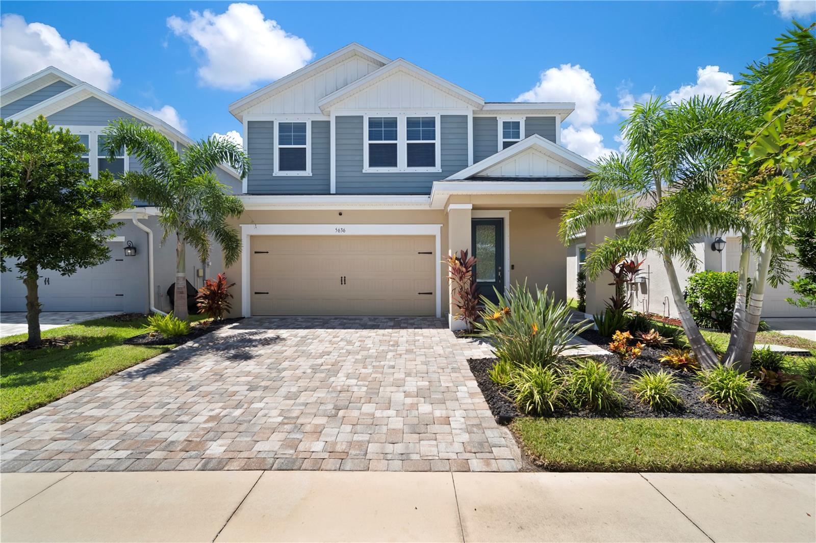 Welcome to this stunning two-story David Weekley home nestled in the highly sought-after Waterset community. This beautifully designed residence features luxury vinyl flooring throughout the main living areas and a gourmet kitchen that will impress even the most discerning chef, complete with quartz countertops, light gray cabinetry, a built-in oven and microwave, a 5-burner gas range, and a sleek stainless steel hood.
The main floor also offers a versatile office/den, perfect for remote work or quiet relaxation. An open banister staircase leads to a spacious loft area, ideal as a secondary living space, playroom, or media room.
Step outside to your own private retreat, a screened-in paver patio with a heated pool and hot tub, all overlooking a tranquil pond view. The paver driveway adds to the home’s curb appeal, while the thoughtful layout and premium finishes make it both functional and stylish.
Enjoy resort-style living in Waterset with access to amenities like walking trails, community pools, fitness centers, and more, all just minutes from I-75, shopping, dining, and Tampa’s vibrant downtown.