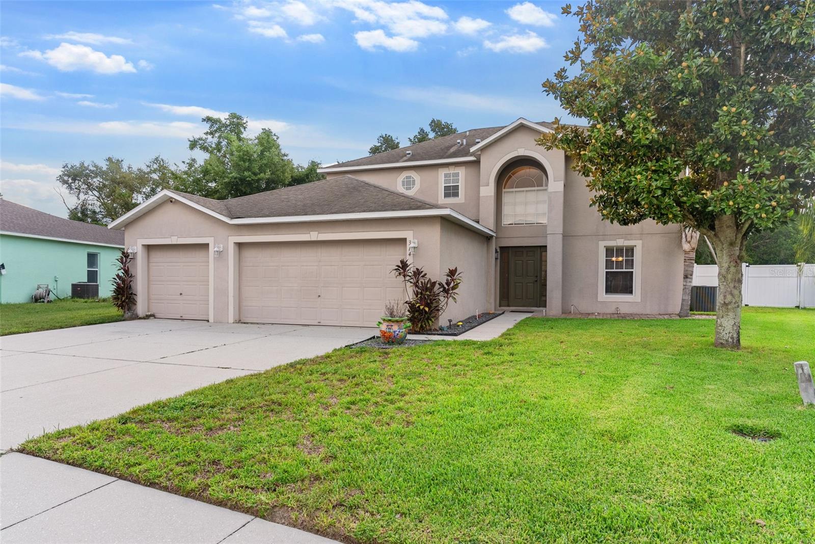 Welcome to an inviting home that's ready for your personal touch! This property is ideally situated in a great location with easy access to I-4 and the Polk Parkway. It features a nice-sized, fully fenced backyard-perfect for pets, entertaining or simply relaxing outdoors. Inside, the home is move-in ready and offers plenty of opportunity for cosmetic updates to make it yours. Upstairs, you'll find brand new carpet and a a clean, refreshed feel. Several walls have also been recently freshly painted, giving the home a bright start for its next chapter. Whether you're a first-time buyer, investor, or someone looking to add value over time, this property has great potential and location.