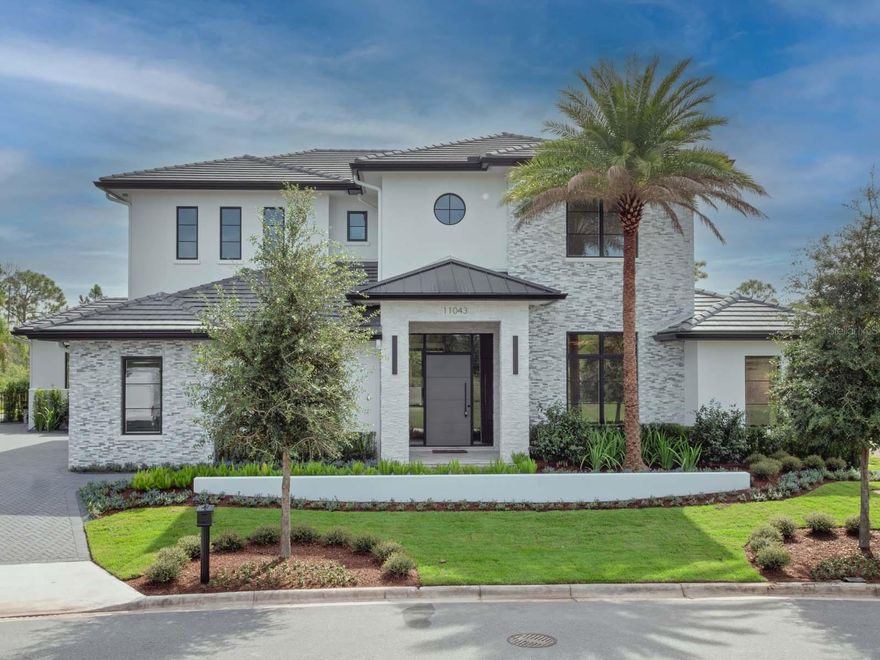 One or more photo(s) has been virtually staged. Under Construction. Being expertly built by Maroon Fine Homes, and located in the new Cromwell expansion at Lake Nona Golf & Country Club, this luxurious custom home is perfectly situated with direct access to the Club’s amenity base, The United States Tennis Association’s National Campus, and Lake Nona’s Town Center.

The warm, contemporary residence boasts five bedrooms, five full and two half baths, ranging over an impressive 6,000 sq. ft. floor plan. Custom floor to ceiling millwork, with integrated lighting, and a floating stair case create a stunning entry into the home’s open floor plan. A private, glass enclosed study precedes the large great room, which is set against the serene conservation views, and is anchored by the gorgeous gourmet kitchen and stunning fire place. 

In addition to the first-floor guest suite and sitting room, the main level features the expansive owner’s suite complete with a spa-like primary bath and a 13’ by 26’ custom walk-in closet inspired by a luxury merchandise experience and offering a private vanity.  

The beautiful landscaping highlights all this home has to offer and is the perfect backdrop to the spectacular outdoor oasis complete with multiple covered lanais, a resort-style plunge and lap pool, spa and summer kitchen.  Additional features include a Scullery Kitchen, Second Floor Loft, a a Three-Car Garage.