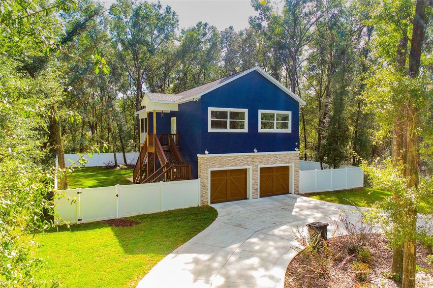 Welcome Home!  This 2 bedroom 2 full bath 2 car garage New Construction Home is just waiting for you to move in!  High end fixtures and attention to detail was put into this unique home.  Fully vinyl fenced in landscaped yard greet you with a circle paved driveway.  The main living space is on the 2nd floor that you arrive at up Trex waterproof decking stairs.  You enter into an open kitchen living room combo, oversized island, granite countertops, and stainless steel appliances.  Large wall pantry with custom barn doors.  Living room is wired for surround sound built into and the color of the wall.  The electronics whole home tower is located in the pantry and this controls all the sound systems, game systems, tv boxes for the entire house so no wires or console boxes need to be seen.  Makes for a very clean look.  Master bedroom is upstairs with an ensuite bath to include a free standing tub, his and her vanities and large walk in shower with floor to ceiling tile and separate toilet room.  Off the master is also a large screened in covered porch for your enjoyment to keep the bugs at bay but still feel the fresh air.  Ceiling is the 2nd floor are vaulted at 15ft.  Downstairs is the 2nd bedroom with ensuite, dual sinks and large walk in shower.  Downstairs also houses the laundry/utility room all with epoxy concrete floors and 2 car garage all with 9.5ft ceilings.  Off the back of the downstairs bedroom and bath is also a covered open porch for your BBQ parties!  Plenty of room for a pool or just to stretch out and play.  Come see this beauty, you wont be disappointed!  Call today for more information!
Information deemed reliable however not guaranteed.