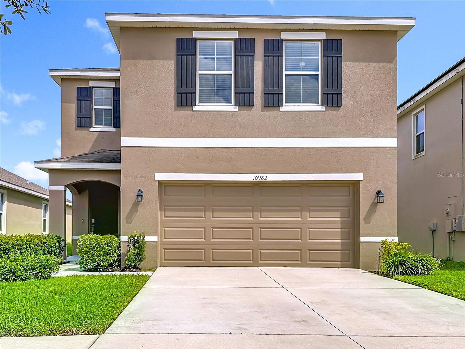 One or more photo(s) has been virtually staged. Your Florida Oasis in Mirada, a Lagoon Community, awaits with this versatile four-bedroom, 2.5 bathroom home. Step inside to an open-concept floor plan designed for modern living. The kitchen is a true centerpiece, featuring a large island, white cabinets, stainless steel appliances, and a walk-in pantry that keeps everything organized. This living space also features the great room and dining room with many windows and a slider leading to a patio. Step outside to a large backyard with space for a pool and a pond-view with a soothing floating waterfall—a private retreat for morning coffee or evening gatherings. On the second floor, there is a flexible loft that works beautifully as a home office, den, or playroom. The master bedroom has a large walk-in closet with a window, along with an ensuite bathroom with double sinks, two linen closets, a shower, and a private water closet. The laundry room is on the 2nd floor, making it easier for a busy family. Community HOA Amenities that you’ll love include cable and ULTRAFi high-speed internet connectivity fees for only $249/quarterly. This home is steps from the Mirada Lagoon lifestyle that features a 15-acre Lagoon where you can swim, kayak, paddle board, relax in a floating “Aquabanas,” and sit poolside in a cabana. Mirada has miles of golf cart paths, dog parks, and playgrounds along with a monthly social calendar of activities—like cooking classes, wine tastings, concerts and holiday events which fosters a strong sense of community. Mirada is an ideal location for work and play since it sits just off I-75, making commutes easy; downtown Tampa is about 30 minutes away. Tampa International Airport is roughly 36 miles, and St.Pete–Clearwater International Airport is approximately 45.5 miles. Major shopping includes the Tampa Premium Outlets and The Grove at Wesley Chapel which is within 20 minutes. For weekend adventures, Walt Disney World, Disney Springs and Sea World Orlando are about 1.5? hours. The community’s proximity to parks, beaches and top attractions makes it attractive to residents and investors alike. This move-in-ready home combines modern design, a flexible floor plan and coveted outdoor space with access to world-class amenities. Whether you’re raising a family, working from home, or seeking a vacation-rental investment, 10982 Penny Gale Loop offers a resort-style lifestyle with everyday convenience. Schedule your showing today and start living the Lagoon Life!