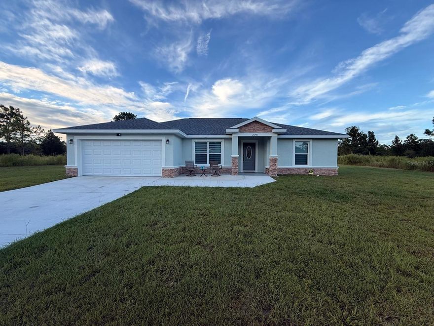 This brand-new 3 bedroom, 2 bathroom home balances modern finishes with everyday comfort. The open layout flows into a kitchen designed for both cooking and gathering, with quartz countertops, shaker cabinets, and stainless steel appliances. Sunlight fills the living spaces, while the primary suite offers a true retreat tray ceiling, walk-in closet, and a spa-inspired bath with dual vanities and a rain shower. Sitting on nearly an acre (0.99 acres), the property gives you plenty of outdoor space to enjoy, complete with a brand-new 10x20 shed in the backyard for storage or hobbies. This home is built for the way you want to live, builder’s warranty included