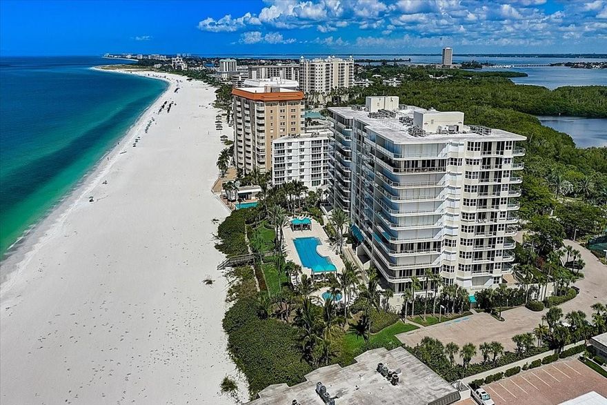 Wake up to the sound of the waves and end your day with sunsets over the Gulf ; welcome to life at l’Elegance on Lido Beach.
This 3-bedroom, 3-bath condo offers just under 2,000 square feet of bright, airy living space designed for people who love the coast. Step onto your private 50-foot terrace and feel the sea breeze drift in ; every bedroom opens to its own terrace through sliding glass doors, so you’re always just a few steps away from the outdoors.
From the main living area, you’ll take in sweeping views of Sarasota Bay with a peek of the Gulf glimmering beyond. It’s the perfect backdrop for morning coffee or evening wine.
l’Elegance is a gulf-front, gated community that makes every day feel like a getaway. There’s a huge heated pool, relaxing spa, kiddie pool, tennis courts, and private access to the white sandy beaches just beyond the gate. You’ll also have underground parking, on-site management, and maintenance staff, so living here is as easy as it is beautiful.
And when you’re ready for a night out, St. Armands Circle , with its restaurants, boutique shops, and live music is just minutes away.
This isn’t just a condo. It’s your front-row seat to the Sarasota lifestyle, where the beach is your backyard, and every day starts with sunshine and ends with a sunset.