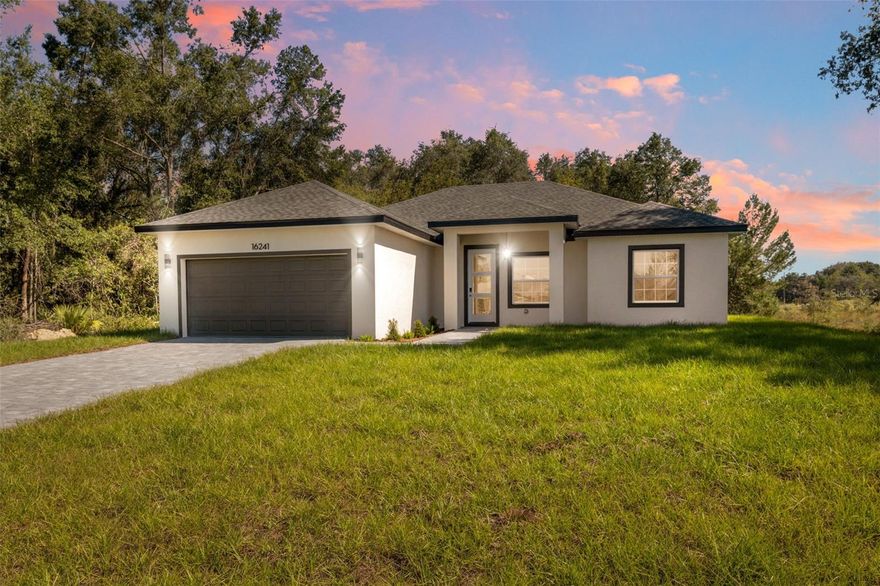 Modern New Construction Home in Prime Ocala Location
Discover this stunning new construction home in the heart of Ocala, combining modern design with everyday comfort. Featuring 4 spacious bedrooms and 2 full bathrooms, this residence offers an ideal layout for families or those who love to entertain. The primary suite includes a luxurious walk-in closet, while the additional bedrooms feature built-in closets for ample storage.
The open-concept floorplan creates a seamless flow between the living room and dining area, both filled with natural light and enhanced by sliding glass doors that open to a covered rear porch, perfect for relaxing or hosting gatherings year-round. The elegant kitchen showcases solid wood cabinets, stone countertops, and modern appliances—a beautiful and functional space for cooking and connection.
A 2-car attached garage provides convenience and extra storage, while the home’s location adds tremendous value—situated near a main road for easy commuting and close to top-rated schools, shopping, and dining options.
This home offers a blend of style, functionality, and location—an ideal choice for those seeking a fresh start in one of Ocala’s most desirable areas.