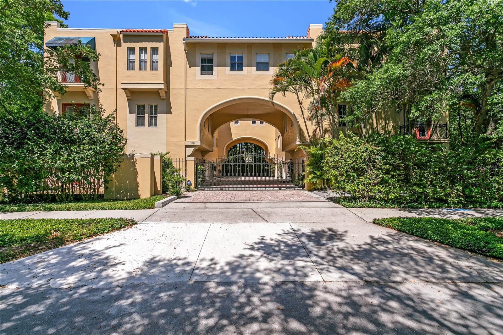 This well maintained unfurnished 2 bedroom, 2.5 bath townhome is located 1 block from Bayshore Blvd! Enter through the gated courtyard where you will find a wood deck which is great for outside seating and grilling space. The large foyer is accessible from the courtyard or 2-car garage and provides a grand greeting area for your guests. The second floor includes the kitchen featuring stainless steel appliances, blue pearl granite countertops, custom solid wood cabinetry, breakfast bar and overlooks the living and dining areas. The 2nd level also includes a half bath, large pantry and balcony access just off the living area. This open concept floor plan is great for entertaining! Located on the 3rd floor is the primary bedroom with balcony and the ensuite consists of a separate shower, jetted tub and double sinks and large walk-in closet with custom built-ins. To complete the 3rd floor is the guest bedroom, full bath, that is conveniently located just outside the door, and a loft/office space with custom storage. This home features all the special touches...wood floors, 18" ceramic tile, crown moulding, glass display doors in the kitchen cabinetry, built-in cabinetry in the loft/office area and garage. Located a short distance to Bayshore Blvd, Hyde Park Village, downtown, shopping, Tampa International airport and fabulous restaurants! Call today!