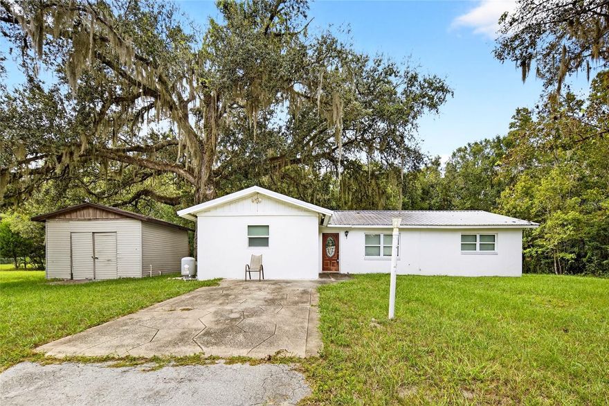 Bring your kayaks bring your airboats. This property is a fisherman's dream!!  Leave from your backyard and end up in the Withlacoochi River!!   Large boats can also launch nearby.   NO HOA ! NO RESTRICTIONS.   NO FLOOD INSURANCE REQUIRED.  SELLER OPEN TO PAYING CLOSING COSTS

2-bedroom, 2-bathroom block home built in a time where quality mattered.    

INTERIOR FEATURES:  Gorgeous brick fireplace, open floor plan, tons of  natural light,  whole house water system, gorgeous floors, spacious living area that flows seamlessly into the kitchen, all essential appliances, tons of storage with solid Cherry wood cabinets.

EXTERIOR FEATURES: Canal along the back boundry of the property.  METAL ROOF!, large covered back patio, storage shed/workshop or private cave!
BUYER BONUSES: Accepting ALL financing options. Seller is very flexible and ready to make a deal.  Closing costs or other allowances can be made.   Let's make a deal!

LOCATION FEATURES:
Inland location that gets little to no hurricaine damage.
Area known for birdwatching, pristine waterways teeming with bass, catfish, and manatees!
Minutes from the Tsala Apopka Chain of Lakes, Wallace Brooks Park and the Gospel Island dock. Inverness, the "Friendly City," also has low cost of living, vibrant parks, and endless recreational opportunities from hiking the Withlacoochee State Trail to teeing off at world-class golf courses. Downtown's eclectic shops, farm-to-table dining, and community events are just a short drive away, while the Gulf Coast beaches of Crystal River are less than 30 minutes for a day of manatee spotting or shelling.