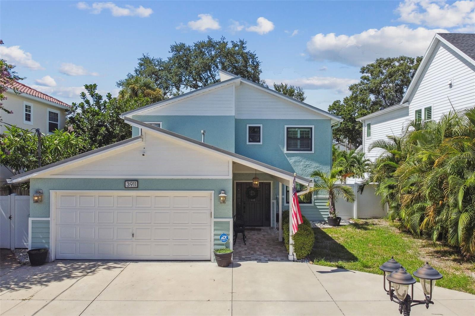 Welcome to this unique and beautifully updated South Tampa home, perfectly located in the Bon Air subdivision near Swann Circle. Featuring over 2,200 square feet of living space, this four-bedroom, two-and-a-half-bath residence offers comfort, style, and convenience all in one. Situated on an oversized 60 x 135 lot, the property boasts a stunning screened-in patio and pool area, perfectly zero-scaped with artificial turf and lush mature landscaping—ideal for relaxing or entertaining year-round. A circular driveway offers easy access and adds to the home’s impressive curb appeal. Inside, you’ll find a spacious and bright open floor plan with numerous recent updates. The first floor has brand-new flooring, drywall, and paint, along with a new powder room vanity, custom walk-in pantry with sliding barn doors. A brand new HVAC system and state-of-the-art sump pump system with two battery backups ensure peace of mind. The heart of the home is the designer kitchen, featuring a massive granite center island with seating, a farmhouse sink, modern lighting, state-of-the-art appliances, open floating shelves, and ample cabinetry for storage. The primary suite is conveniently located on the main level and includes a newly customized walk-in closet and a spa-like en-suite bathroom with rich wood details, a double vanity, a garden tub, and a walk-in shower. Upstairs, you’ll find three additional bedrooms, including one that’s perfect as a home office or flex space, along with a shared full bathroom. Additional highlights include a bonus shed for extra storage and a thoughtfully designed layout that blends modern updates with warm character. All of this just minutes from downtown Tampa, Midtown, the airport, and Tampa’s best dining, shopping, and entertainment options. Don’t miss this one-of-a-kind opportunity to own a move-in-ready home in one of South Tampa’s most desirable neighborhoods!