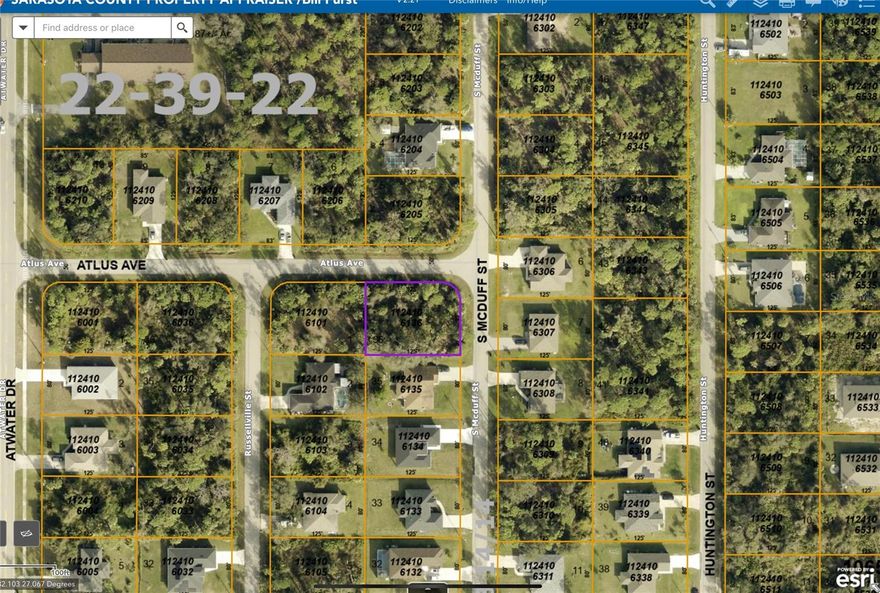 Nice corner lot located in an area of some new and some established homesites. Buy to build or hold onto for investment. North Port has plenty of shopping, dining and recreational activities for all to enjoy. Within 25 miles to the beach.