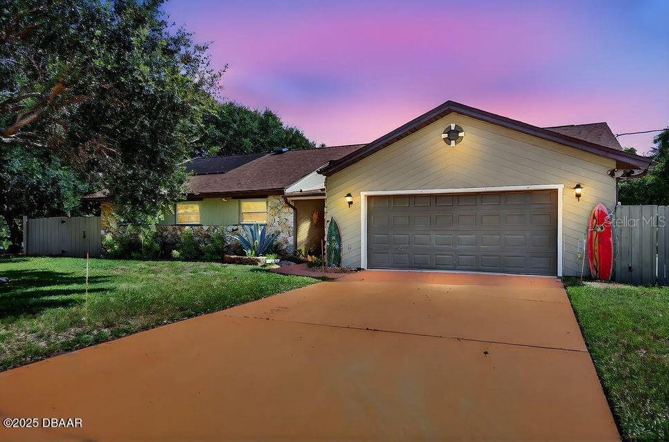 Live your BEST life here & NOW in Historic Ponce Inlet! This gorgeous Ranch style home has it ALL! 4 BR/2.1 Bath, 2CG is oversized! Full wall Coquina Stone fireplace, Salt water solar heated Screened Pool! Solar water heater too. Over the top back yard patio with pavers, lined walk ways, RV parking, fenced yard in a peaceful tropical setting with glorious mature oaks & abundant plant life! Just steps from the Light House, Marina, parks, Marine Science Center, fabulous restaurants, disappearing Island, the Jetty & much more right there on this barrier isle! Impact windows and shutters. Home has NEVER flooded! Cedar closets, new marble bath vanities. Bead Board ceiling in well appointed Family room! Tile throughout & real wood floors in living room! Kitchen is large with granite counters, soft close cabinets, large sized pantry! Roof & A/C approx. 8 yrs. RV Parking area! This home has an effortless, harmonious flow with many areas for fun, family gatherings! Come see for yourself TODAY!