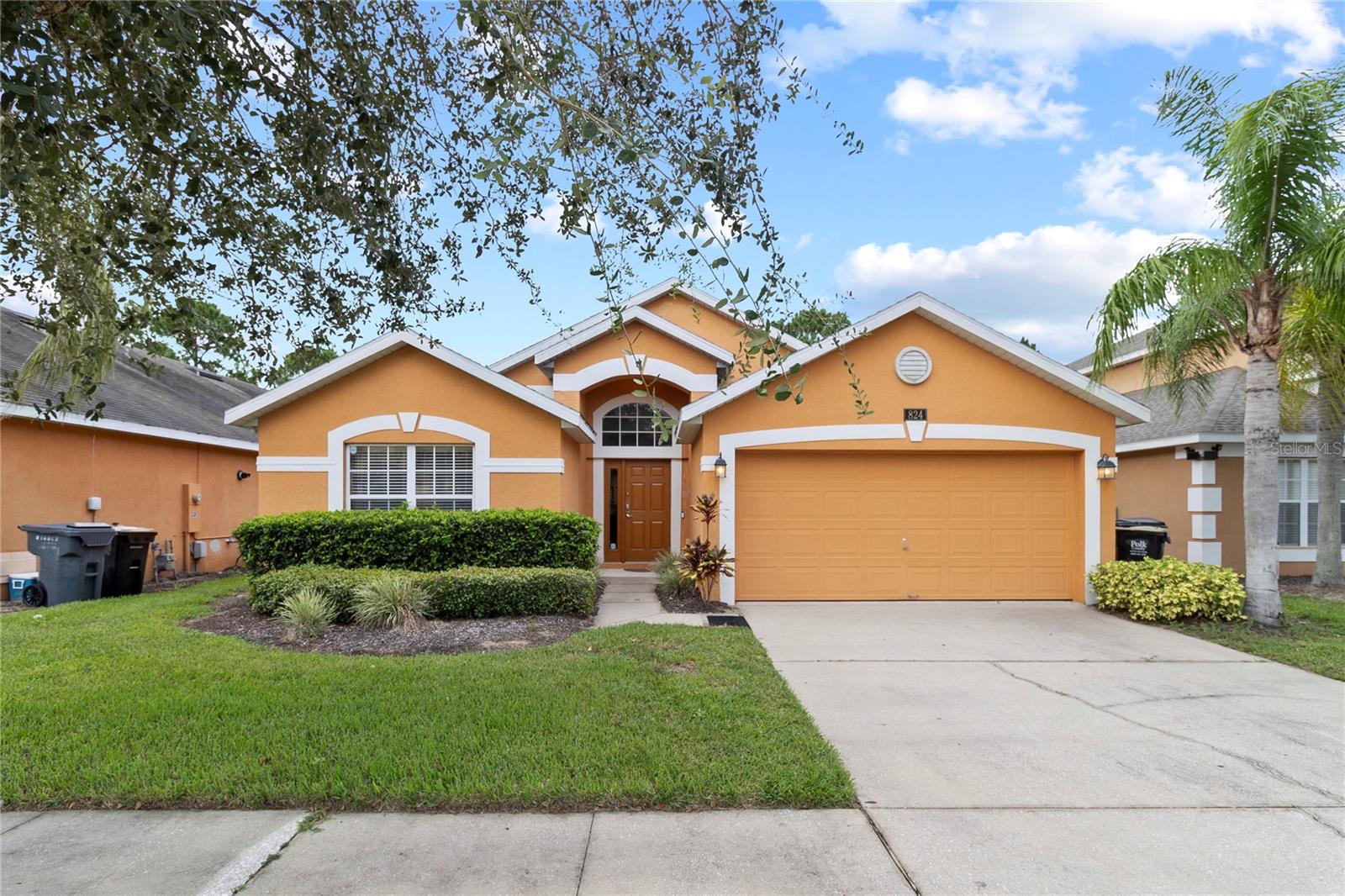 Your effortless new home is finally HERE! 824 Orange Cosmos is a 3 Bed, 2 Bath, private pool property in "Watersong", one of Davenport's most sought after Resorts. You are only a few short miles from the Orlando's biggest tourist attractions, shopping and dining locations. The added advantage of being situated just steps away from your personal amenity center that features gym and pool. The property is being optionally sold Fully-Furnished in turn key condition. This resort gated and guarded 24/7 for added security. **Must show ID at the gate and be added to the list to gain entry. Please contact listing agent to be added to the list. Easy to show.