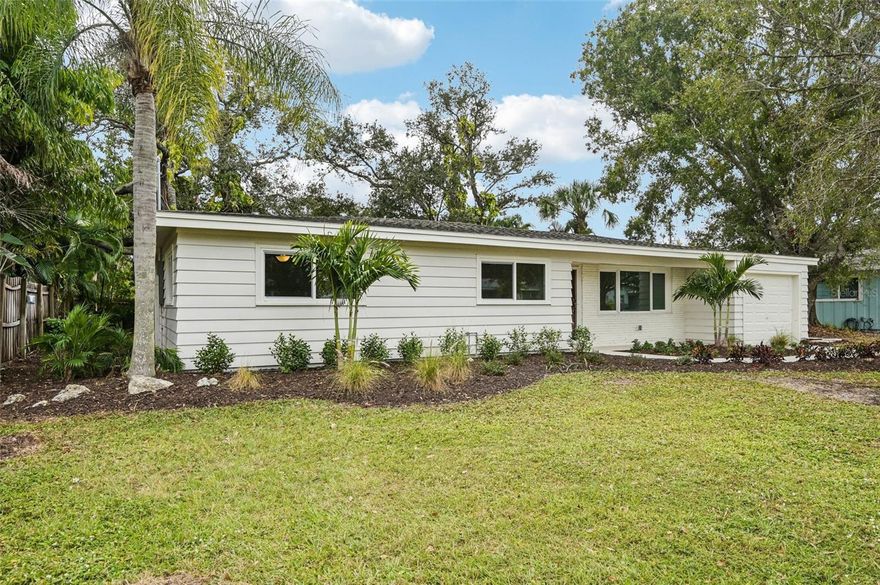Totally remediated and beautifully remodeled 3-bedroom, 2-bath pool home located in Bellevue Terrace, just off Bahia Vista, in the heart of Sarasota. This home was taken down to the studs and completely rebuilt, including all new electrical, plumbing, and sheetrock. Additional upgrades include all new interior doors, cabinetry, kitchen appliances, air conditioning system, hot water heater, and washer and dryer. Porcelain tile flooring throughout enhances the bright, open, and spacious feel of the home. The expansive screened pool area features a tropical setting and a large covered lanai, ideal for outdoor entertaining and year-round enjoyment. Bellevue Terrace offers a prime central location near Locklear Park, the YMCA, Pinecraft, downtown Sarasota, and the Bayfront neighborhoods. Enjoy a friendly community with no HOA, no rental restrictions, and easy access to everything Sarasota has to offer.