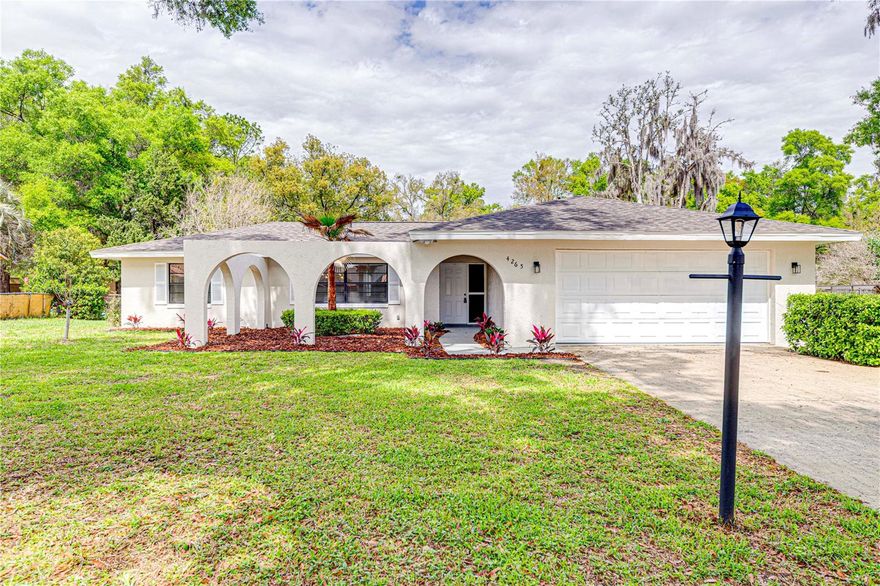 One or more photo(s) has been virtually staged. Discover the SERENE BEAUTY of this Inverness home situated on a VERY LARGE 0.54-ACRE LOT! Gorgeous 2-bedroom, 2-bathroom, 2-CAR GARAGE home boasting a SPACIOUS FLOOR PLAN with GENEROUSLY SIZED ROOMS and a PRIMARY SUITE featuring a WALK-IN CLOSET, effortlessly blending functionality with modern style. From the moment you step inside, you’ll be greeted by an OPEN-CONCEPT living area filled with NATURAL LIGHT, creating a warm and inviting atmosphere.
Cook like a pro in the BRAND NEW KITCHEN featuring NEW QUARTZ COUNTERTOPS and SLEEK STAINLESS STEEL APPLIANCES—perfect for culinary enthusiasts. This home is LOADED WITH UPGRADES, including: Brand New Roof with 30-Year Shingles, New Laminate Flooring Throughout, New Bathrooms, New Water Haeter, Fresh Interior & Exterior Paint, New Light Fixtures, Faucets, Toilets, Interior Doors, and Closet Doors.
Step outside to your own PRIVATE OASIS with plenty of space to enjoy, offering PRIVACY and LOW MAINTENANCE—ideal for RELAXING, GARDENING, or HOSTING WEEKEND BBQs with family and friends! CONVENIENTLY LOCATED near all major highways, shopping, restaurants, and entertainment—this MOVE-IN-READY HOME truly has it all! All measurements are approximate and should be verified by the buyer. Virtual staging was added to some of the pictures.