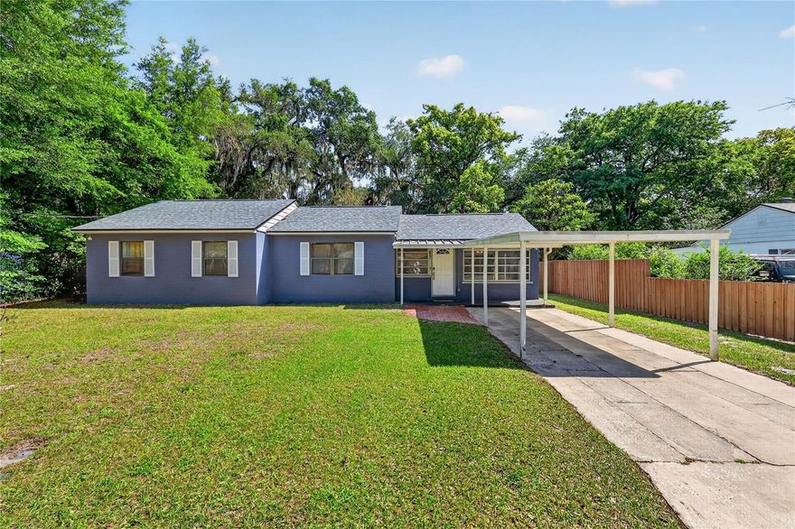 LEASE Wildwood - Villages Area - Florida living is this beautiful updated 1,232+/- SF 4/2 home with large privacy fenced backyard & covered parking. Updated kitchen has quartz counters with tile backsplash and new 2025 Roof. Primary bedroom has a gorgeous hardwood floor and ensuite bathroom. Located in the center of Wildwood and a short distance to schools, churches and a 5 minute drive to The Villages - Brownwood or the new Target! An hour to Orlando or Tampa. Great location to skip the driving drama and be able to spend time where it counts - at home. Inside Utility. Room for your boat or RV. All information is believed accurate and correct but not guarantee
