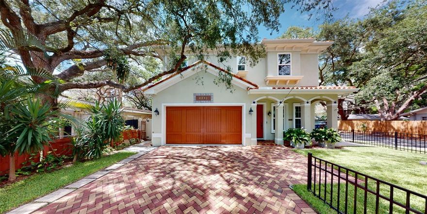 HOLIDAY SALE!!! This is a limited time offer folks! The home is available only do to Buyers not be able to fulfill contingency.  So come see this exquisite Mediterranean Revival-style home sits in a corner lot that’s a NO FLOOD ZONE and has major selling points such as, new upstairs HVAC (2023) and downstairs HVAC (2019) units, and a WHOLE-HOUSE GENERAC GAS GENERATOR and tankless gas water heater (2020 and both warrantied). The barrel-tile roof has a new gutter-guard system (2020) and has a roof cleaning warranty. Casa Serena comes with a subterranean termite warranty and dry wood maintenance record with a clean May 2023 inspection report. Throughout Casa Serena, you have 10ft ceilings, crown molding and oversized windows, upgraded hurricane-resistant, double-paned, New South windows and French doors which lead you to a quaint backyard with a tranquil water fountain and low-maintenance landscaping. A transferable ADT security system with two cameras and a fire alarm. The home has an oversized two-car garage with sturdy door complete with new (2022) motor and springs, 6’ PVC privacy fence on three sides and ornamental dark aluminum fence in front. Additionally, on an oak-treed corner lot that’s landscaped and includes a front irrigation system, ornamental trees, and off-street parking area. The home has a stunning solid wood front door and you see its beautiful hardwood floors throughout the downstairs. You have a formal dining area/library that has a stunning crystal chandelier making the room really sparkle. Step over to the spectacular chef’s kitchen that features exquisite custom cabinetry and handsome rose granite countertops, new glass stove top with downdraft, wall oven and microwave and a walk-in pantry with limitless storage. The home’s kitchen has an amazing island that wraps around and gives you great space to entertain as the room’s open floor plan flows through to the living room. Your oasis of a backyard has a screened-in seating area with Nebula lights in the beams, making the area ideal for entertainment and a perfect place to enjoy a peaceful retreat and alfresco dining. Now walk up the stairs past another stunning crystal chandelier to the second floor, where there are four bedrooms. The Primary bedroom is wonderfully spacious and has a large walk-in closet with expansive shelving. This bedroom has a Mediterranean style ensuite, custom blackout shades, and a luxurious bathroom complete with fabulous custom double sinks, large walk-in shower, and an enchanting garden tub. Down the hall, past a linen closet and spacious laundry room with washer & dryer, are the additional three bedrooms and a full bathroom, perfect for family and friends. Work from home? Make one your office! There is easy access to the attic which has flooring for extra storage. This home is in the Robinson High School district, renowned for its International Baccalaureate Program. Casa Serena is located a few blocks from beautiful Bayshore Blvd, and within easy walking distance of the newest Publix, a Target, dining options, and the South Tampa Y. There is easy access to our Top Beaches, Downtown Tampa, Hyde Park, SoHo, world-class dining, waterfront parks - everything that makes our vibrant South Tampa so desirable!  This amazing home has been through Inspections, is offered MUCH lower than its current appraisal.