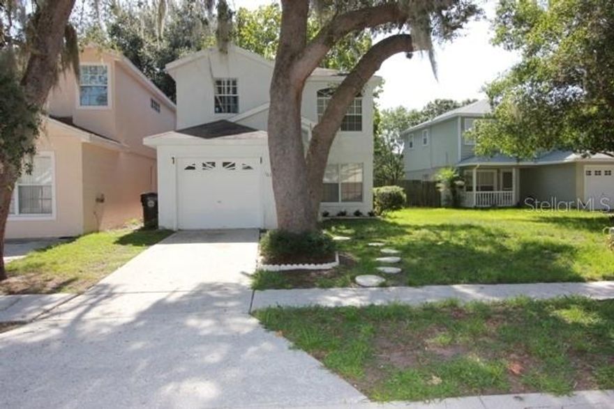 3/2.5, 1 Car Garage, Two Story Single Family Home, in a Cul-de-sac, Lake View, Living Room, Dining Room, Kitchen Appliances Included: Stove, Refrigerator, Dishwasher, Disposal, Carpet & Tile Throughout, Garage Laundry With Washer and Dryer Hookups ONLY, Screened Patio, Fenced, Pets Ok, NO SMOKING, Year Built 1994/ 1285 Sqft.