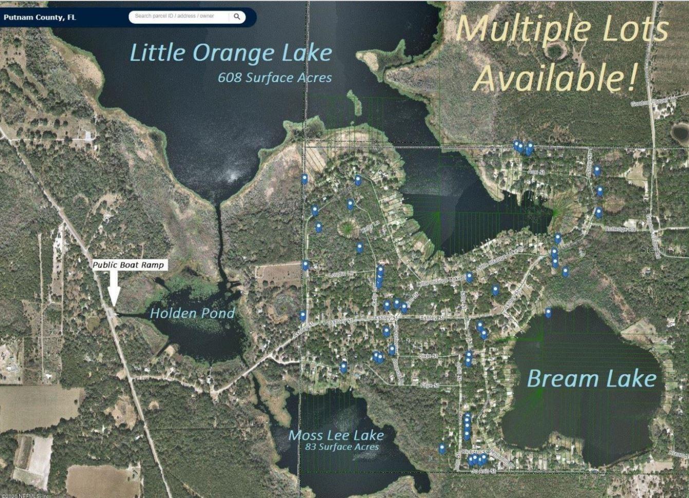 OWNER FINANCING WITH 25% DOWN, 6.9% INTEREST, 5 YEAR MAX TERM, $12/MO SERVICING FEE. Owner Financing Available .Mobile homes allowed. Four Lakes Community incorporates the natural beauty of the area; lots are available with stately, mature trees, surrounded by four large spring-fed lakes, perfect for a relaxing day of fishing. Clean air, peace and quiet are the norm, so leave the stress behind and come enjoy the serenity of nature. Four Lakes Community is an easy commute to Gainesville, Ocala, & Palatka. The area is growing and the prices here are still affordable.