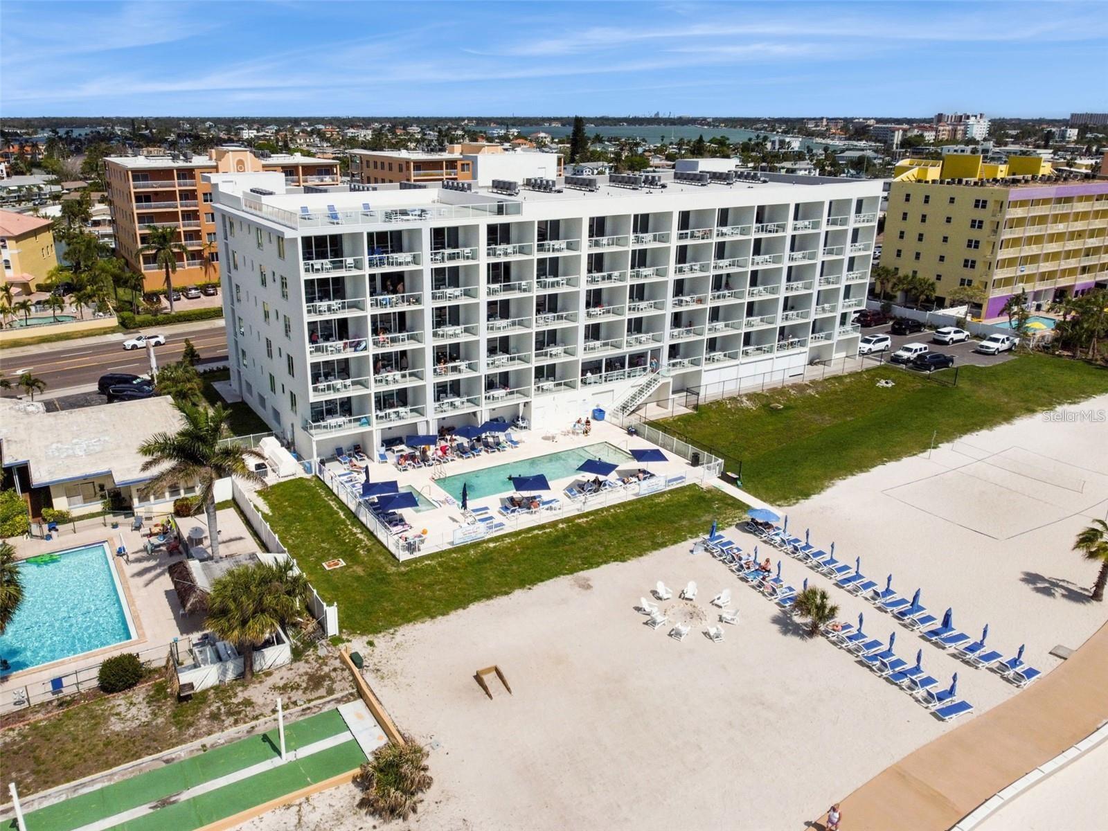 Ocean Club of Treasure Island – Unit 201 | Prime Corner Unit with high Income performance.
Unit 201 at the all-new Ocean Club of Treasure Island. A second-floor corner unit that blends luxury living with exceptional rental performance. Year-to-date income as of July 31, 2025 is $65,000+, With an occupancy rate exceeding 97 proportion of rentals and a track record of above-average income, this 2-bedroom, 2-bath condo/hotel is a true turnkey investment. Vacationers love the convenience of a lower-floor location —Gulf views and bright natural light from every room.
Highlights:
• Designer décor and high-end finishes throughout
• Elegant flooring
• Fully equipped kitchen plus in-unit front-load washer & dryer
• Spacious bedrooms, modern baths, and a comfortable living area with sleeper sofa.
• Offered fully furnished —King Bed in primary bedroom Queen bed in 2nd Bedroom. All wide screen TVs.
Ready to generate income from day one. Resort-Style Amenities:
• Heated beachfront pool & spa
• Second-floor beach bar & lounge
• Second-floor Luxury fitness center
• Rooftop sunset lounge
• On-site management
• Pet-friendly policy
• HOA fee Cable TV, Escrow Reserves Fund, Insurance, Internet, Maintenance Exterior, Maintenance Grounds, Trash, Water.
• Completed in October 2023, Ocean Club has already earned its place among the most sought-after properties on Treasure Island. Unit 201 is one of its premier offerings — combining prime location, stylish comfort, and consistent income.
Showings are limited due to high guest occupancy — book yours between check-ins to see why this is one of the best opportunities on the beach.