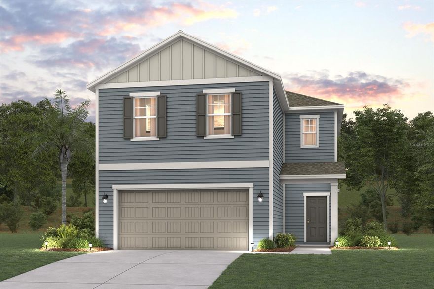 Under Construction. Step into your new life at this beautifully crafted home in the heart of the Palm Series at Seminole Palms. Designed with comfort and convenience in mind, the Silverbell II is sure to please! This popular floor plan has a porch entry that opens into an impressive kitchen, complete with a walk-in pantry, a wraparound counter, and a center island. The kitchen flows seamlessly into a dining area and a great room, which offers access to a covered patio. The primary suite is located on the main floor, featuring a walk-in closet and an attached bath with dual sinks and a walk-in shower. You'll find three additional bedrooms upstairs, two with walk-in closets. A full bath and a flexible loft space round out this attractive home.