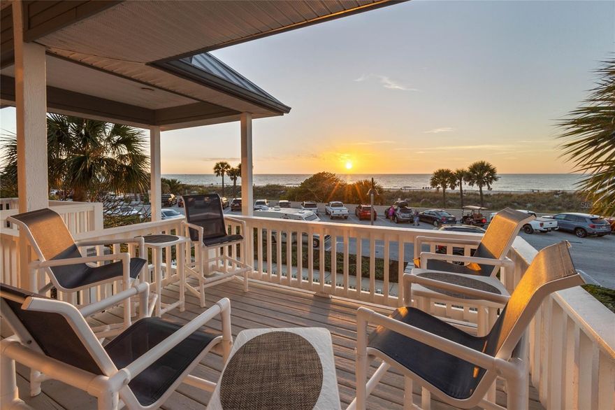 PARADISE best describes this charming Pass-A-Grille Beach home. Take a deep breath and open your eyes as gorgeous turquoise water, calming waves, refreshing sea breezes and captivating sunsets of the Gulf of Mexico greet you. This one owner, Key West style, custom built home is simple perfection. Come experience the epitome of beach living in a two bedroom, two bath home with a spectacular setting. The living and dining areas are spacious and graciously accented with grand vaulted ceilings and  fireplace. The well-appointed kitchen features a center island with Wolf gas cooktop, double wall ovens, bar seating and an abundance of cabinet storage. Expansive outdoor decks on upper and lower levels are the perfect setting to enjoy views of the beach, watch a beautiful sunset or entertain. The 1000+ sq ft garage space accommodates multiple cars with generous extra room for your “fun around the beach” golf cart. An elevator is conveniently located just outside the garage side door and additional guest parking is off the rear alley. Pass-A-Grille is a quaint “Old Florida town” offering casual dining, entertainment, boutique shopping, its own historical museum and countless options to enjoy water activities. Don’t pass up this chance to live in one of the top Beach Destinations in America, also known as the “Sunset Capital.”