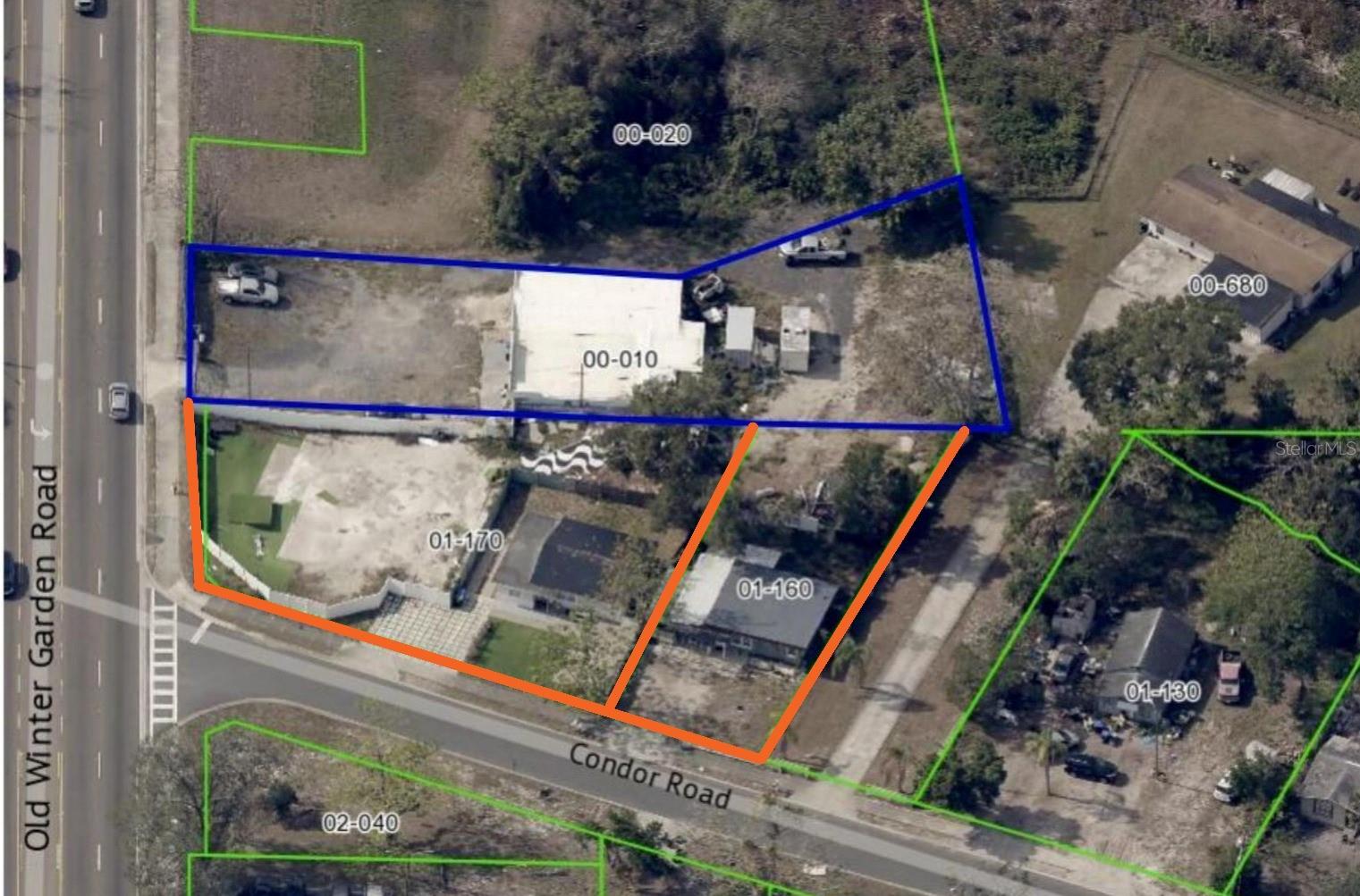 Prime Mixed-use property offers a fantastic investment opportunity in a high-visibility location with an approximate average annual daily traffic (AADT) of 30,000 vehicles. Ideal for various uses, including retail, office, and more.
Additionally, the corner parcels (130/134 Condor Rd, generating about $5K monthly income) at Old Winter Garden and Condor Rd can be included in the sale providing even more development potential.