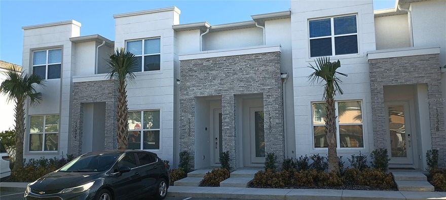 Investor Opportunity Below Developer Pricing!  Brand New Asher Model  3 Bed 3 bath  and loft Townhouse  AS IS CONDITIONS with private Pool.  Located in the high desirable area near Walt Disney World.  Same model currently offered by developer more than seventy thousands. You get an immediate value advantage. Never Occupied. Zoned for short term rentals with NO rental restrictions. Community pool and Gym.  Ideal for AirBnB, Vacation rental portafolio, or long term hold.  Low HOA including water, sewer and exterior maintenance.  Prime Location between Olympus Sports Complex and Disney corridor.