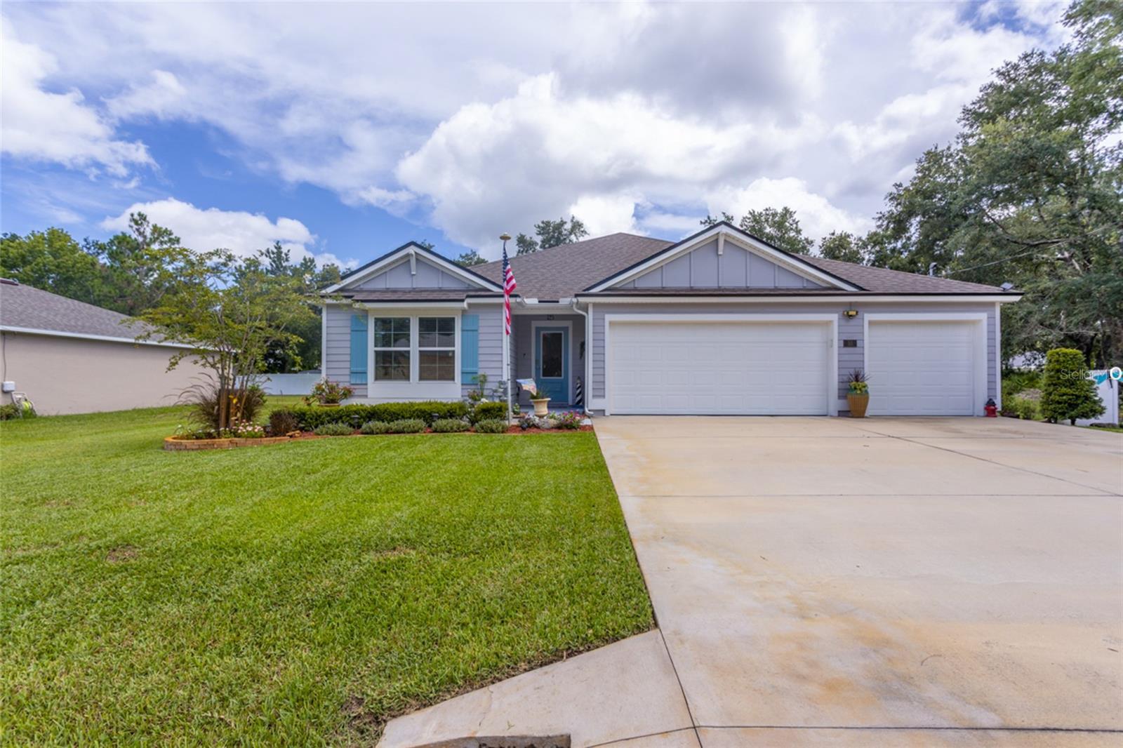 Enjoy the Florida lifestyle with this inviting home featuring a large backyard, perfect for outdoor fun and relaxation. Take a dip in the above-ground pool or unwind on the screened-in porch. Inside, you'll find a bright, open-concept living space with a modern kitchen that flows seamlessly into the family room—ideal for entertaining. This well-designed home features three spacious bedrooms, three full bathrooms, a private office, and a three-car garage to accommodate all your storage and parking needs. Don’t miss the opportunity to make this home yours—schedule your showing today!