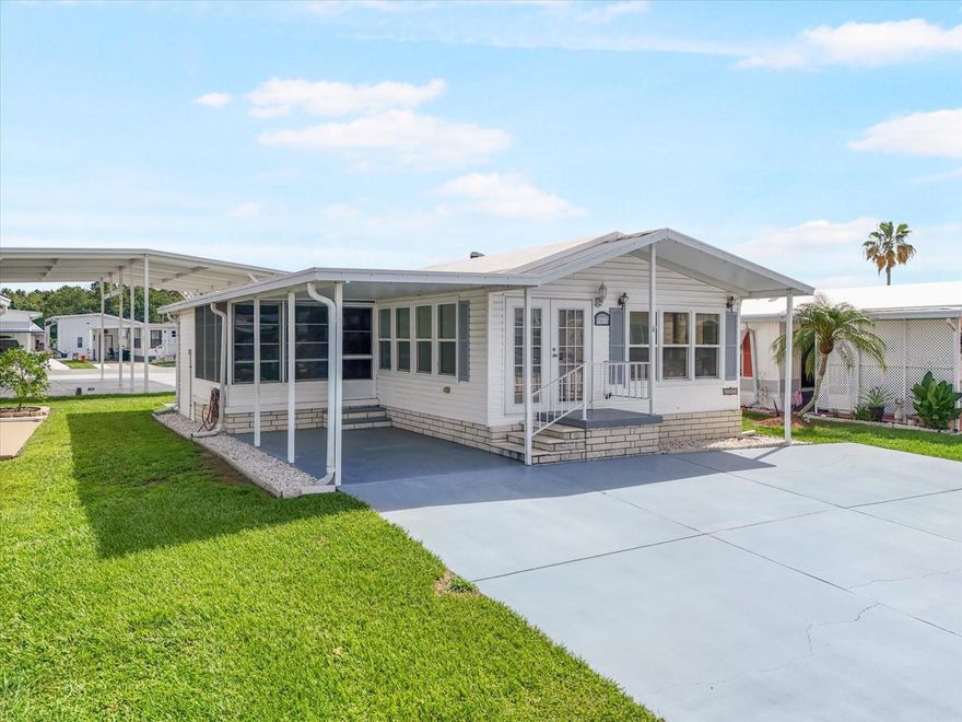 Welcome Home to Easy Living! This charming 2-bedroom, 2-bath mobile home is the perfect blend of comfort and convenience in a warm, welcoming gated community full of charm and activity! Step inside to find newly renovated flooring that adds a fresh, modern touch, complemented by newer windows and a newer roof for peace of mind. Enjoy your morning coffee or unwind in the evenings in the enclosed sunroom, a perfect spot to relax all year round. The laundry room with interior access adds everyday convenience, while the flowing layout makes the space feel open and inviting. Nestled in a friendly and kind neighborhood, this active 55+ community offers fantastic amenities, including a dog park, clubhouse, shuffleboard, and more—there's always something fun to do or someone new to meet! Whether you're looking for a seasonal retreat or a full-time residence, this lovely home has it all. There's a one time tenant processing fee of $125 due at move in along with rent and deposits