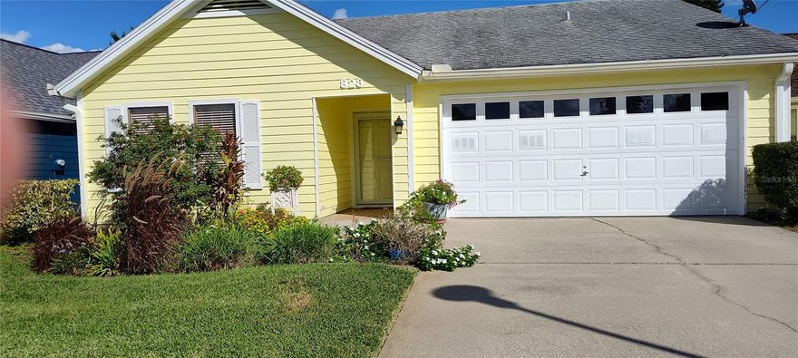 Move in Ready Pine Island home!  Comfortable 2BR 2BA plus 2 car garage single family home in the heart of New Smyrna Beach.  Located within a mile of 2 golf courses, 2.5 miles to Canal St & 4 miles to the BEACH!  Nicely landscaped and well cared for home.  Featuring Laminate flooring thru out, spacious rooms, vaulted ceiling, galley kitchen with dining room, lovely enclosed porch out back. Nice Community Pool.