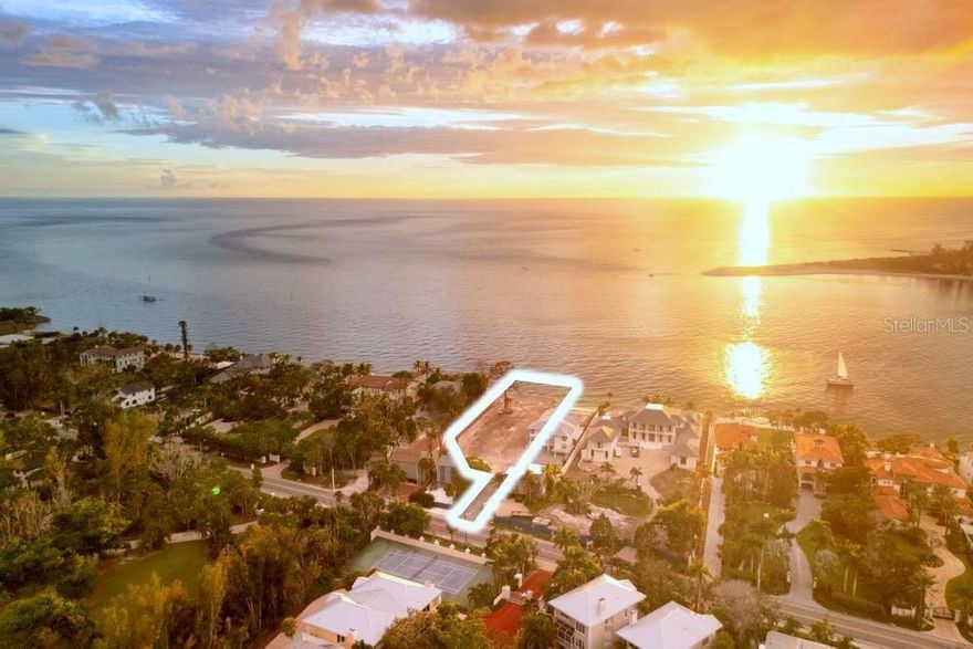 A rare Gulf-front offering, this 37,471 sq. ft. (.86-acre) parcel presents an extraordinary opportunity to create a signature coastal estate in one of Sarasota’s most coveted locations. Just steps from the sparkling waters of the Gulf of America and the Sarasota Bay, the nearly one-acre homesite provides a generous canvas for architectural vision—whether a sleek modern retreat, a timeless Mediterranean, or a resort-inspired sanctuary. This land has been fully prepped and made ready to build a New Construction home of your dreams. Pham Development is the preferred builder, who has already created a conceptual blueprint for this property. The seawall has been reinforced with massive boulders and ripraps, to add extra protection and security to give the new homeowner peace of mind.

The expansive lot allows for grand-scale design, with the potential for sweeping outdoor living spaces, infinity-edge pool, multiple terraces, and lush private gardens. From sunrise walks along the shoreline to breathtaking Gulf sunsets, every hallmark of coastal living is at your doorstep. Perfectly situated, the property blends serenity with convenience—only moments from world-class beaches, fine dining, boutique shopping, marinas, golf, and Sarasota’s vibrant cultural scene.

Opportunities of this caliber are exceedingly rare. For the discerning buyer seeking both prestige and enduring value on the Gulf, this property is ready to bring your vision to life.