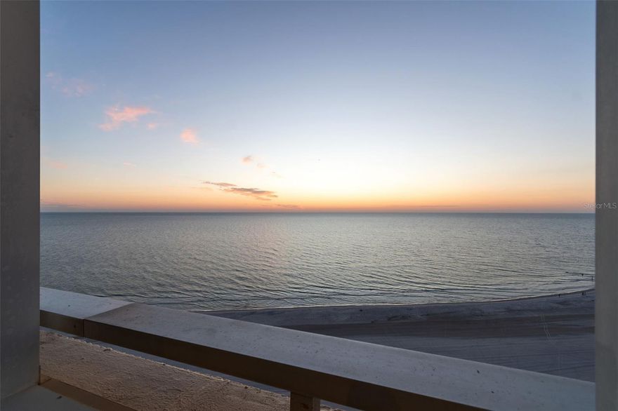 Come live the beach life in this stunning 15th-floor condo overlooking the Gulf of Mexico in beautiful Redington Shores! Enjoy breathtaking, unobstructed views and spectacular sunsets right from your private 26-foot balcony—or head down to the beach and feel the sugar-white sand between your toes. This light and bright 1-bedroom, 1.5-bath residence offers just under 1,000 square feet of thoughtfully designed living space. The updated kitchen features marble countertops, soft-close shaker cabinetry, and a striking blue-green backsplash that perfectly echoes the ocean beyond your windows. Ocean views flow seamlessly through the kitchen, dining area, living room and even into the spacious bedroom. The bedroom suite is impressively large—over 220 square feet—with ample room for a sitting or office area. It also includes a makeup vanity, walk-in closet and private bath. Tile flooring extends throughout the entire unit—no carpet to worry about! Additional perks include one covered parking space (with an optional second space available for purchase) and a host of resort-style amenities: a beachfront pool, direct beach access, grills, fitness center, storage area and more. Condo dues conveniently cover water, sewer, trash, cable, and internet. Whether you’re seeking a vacation getaway or a full-time coastal retreat, this condo checks every box. Be sure to explore the 3D Virtual Tour, then schedule your private showing to experience beachfront living at its finest!