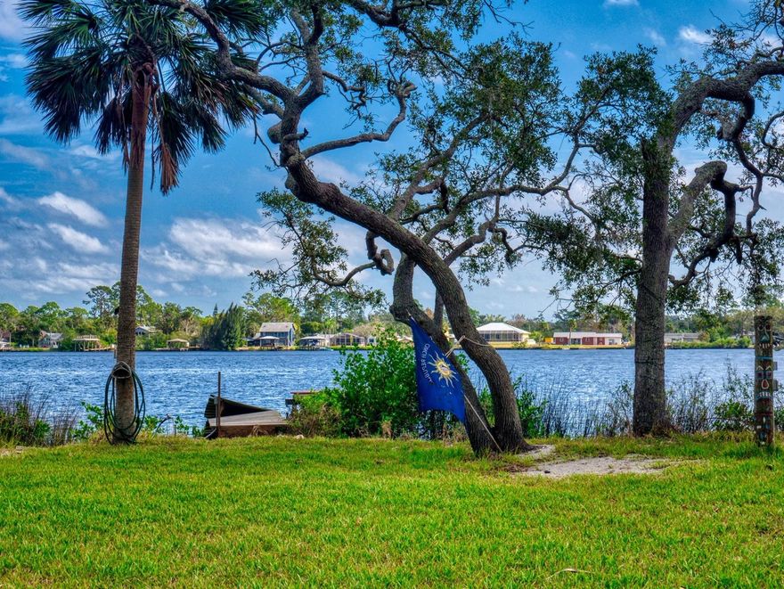 Direct Waterfront property on Beautiful Turnbull Bay with access to the Intercoastal Waterway.  A great spot to build your forever home and live the waterfront dream.  Enjoy a day on the water, tie up your boat to your own private dock and fire up the grill.  Enjoy ocean breezes on nearly an acre of land and moonrises with that favorite beverage.  A nature lovers dream for small craft boating, fishing or sunrise watching.  Plant that garden you have always dreamed about.  Property is 10 minutes away from the beach, Flagler Ave and Canal Street.  Property has a single family home on it which could be removed.  Lot and home was flooded during hurricane Ian.  Lot only flooded during Nicole.  Cash buyer only.  Get your inspections if your keeping the house.  It is about LOCATION!!!  AWESOME OPPORTUNITY to own a waterfront property !!; Cleared: Partial ;Water: City