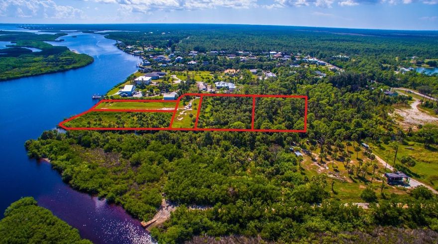 A once-in-a-lifetime opportunity to own over four acres of waterfront land on the Myakka River in Venice, Florida. This five-lot assemblage combines river and canal frontage, offering an impressive 275 feet along the Myakka River and 306 feet of canal frontage. With electric nearby, and zoning for residential use, this property invites endless possibilities—from building a private multi-home compound to developing multiple luxury estates in a location that’s both secluded and central.
Enjoy the rare combination of privacy, natural beauty, and convenience—easy access to I-75, Wellen Park, Myakka Pines Golf Course, CoolToday Park—home of the Atlanta Braves Training Stadium, and the Myakka State Forest trail system. No HOA. No CDD. Just pure coastal living, ready for your vision to unfold.